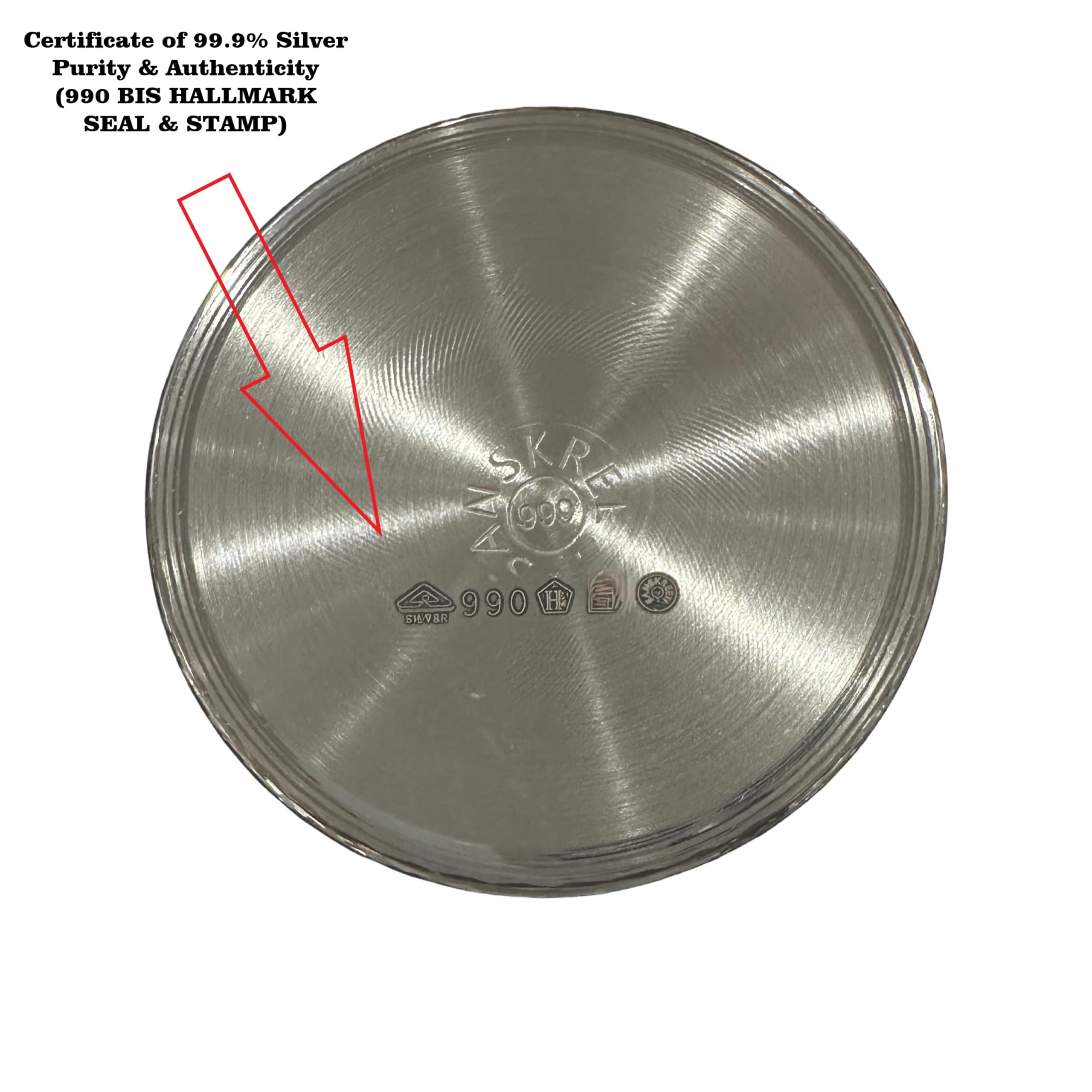 999 Pure Silver Hallmarked Glass - Style#03 (3.25 inch, 60g) - Perfect for Whiskey Tasting, Luxury Gift & Home Bar Decor