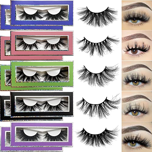 10 Pack Yasnai Real Mink Eyelashes - 5 Styles Wispy Long 9D Fluffy Lashes for Volume & Length | Perfect for Daily Wear, Special Occasions & Professional Makeup Artists