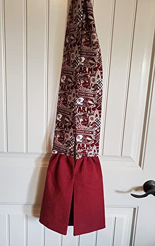 Texas A&M Fabric Kitchen Boa - Absorbent Kitchen Towel, Neck Apron & Chef Scarf for Cooking, Baking & Grilling - Unique Gifts Under $30 for Home Chefs & BBQ Lovers