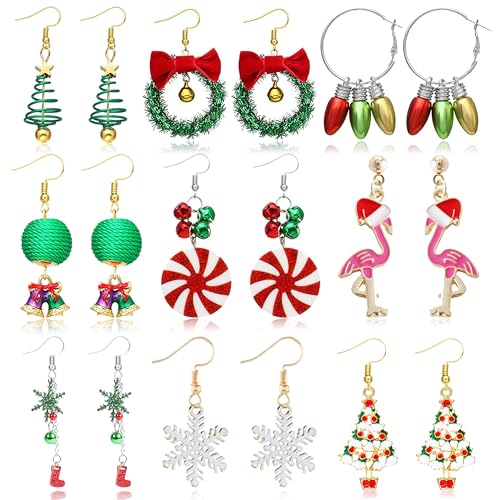 A3:9pairs christmas earrings