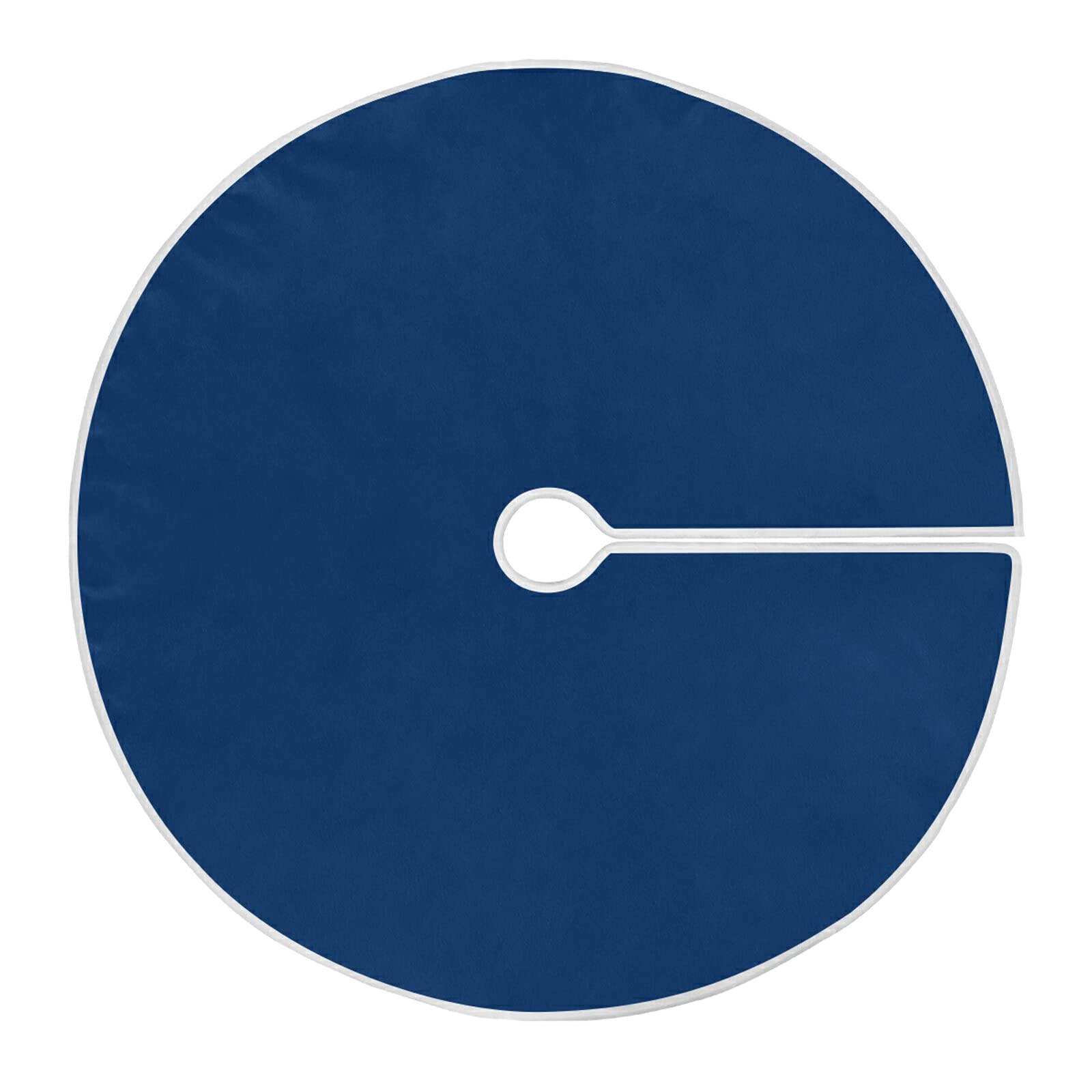 Kentucky Blue Solid Color Christmas Tree Skirt - 47.2 Inch Round Xmas Tree Mat for Holiday Decor, Indoor & Outdoor Use - Perfect for Christmas Parties, Home Decoration & Festive Celebrations