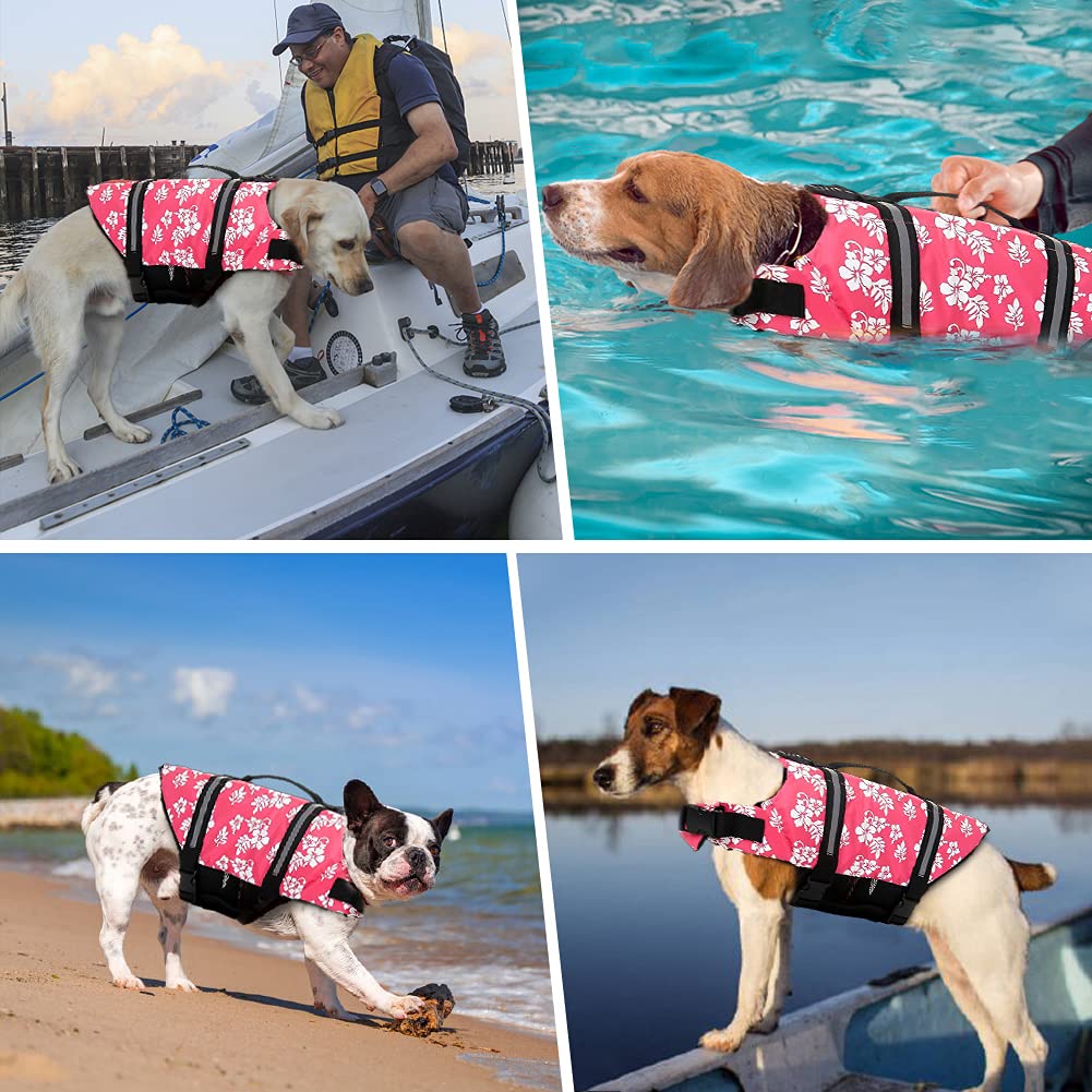 Doglay Adjustable Dog Life Jacket for Swimming & Boating - Reflective Buoyancy Vest for Small, Medium & Large Dogs | Perfect for Water Safety, Beach Trips & Pool Playtime