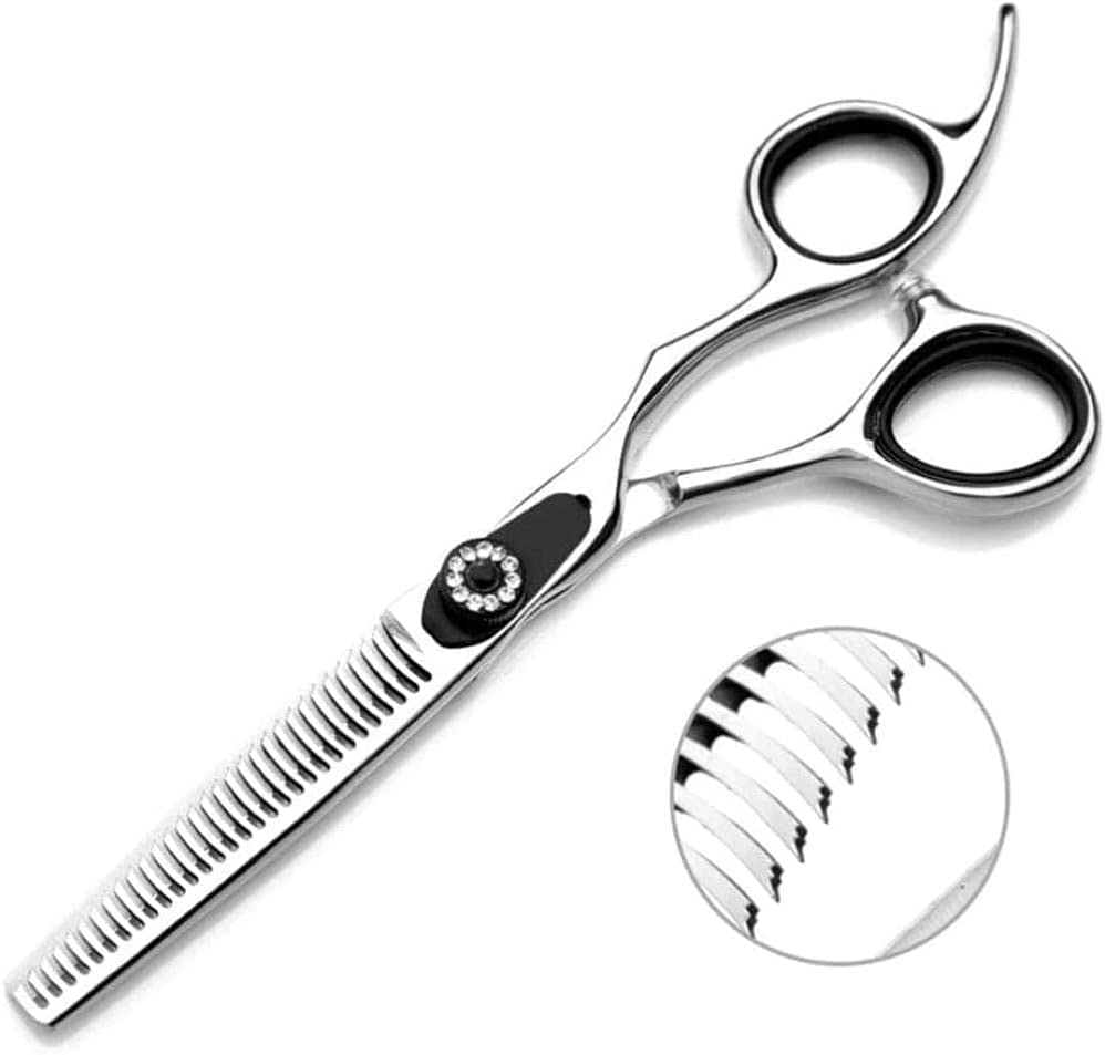 Professional 6 Inch Barber Scissors Set - Hairdressing Shears with Flat & Thinning Blades for Salon & Home Haircuts | Stylist Tools for Precision Cutting & Texturizing