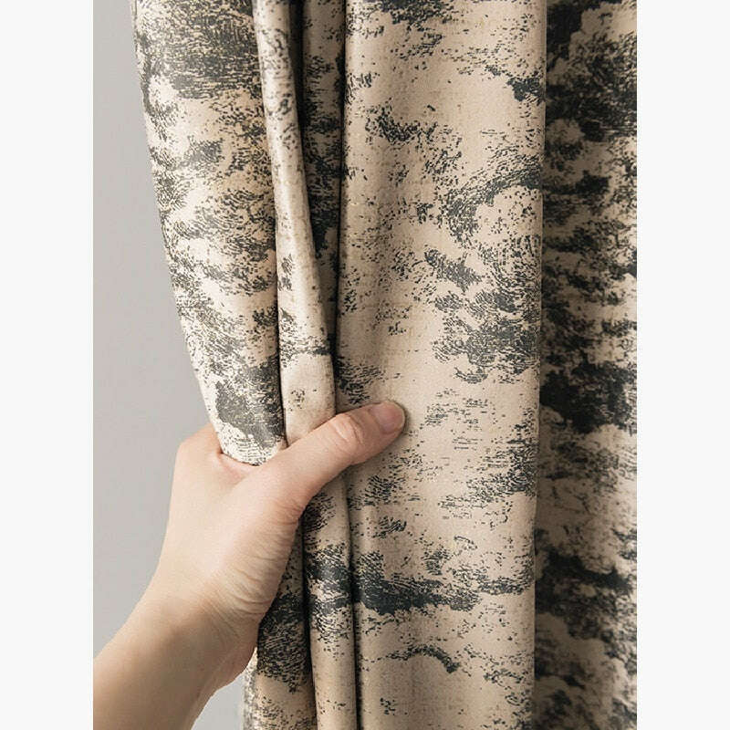 Ethan Modern Luxury Velvet Textured Curtains - Soft Beige Blackout Drapes for Living Room & Bedroom - Premium Thermal Insulated Window Treatments for Home Decor