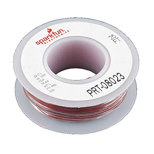 Premium 22 AWG Hook-Up Wire - Red, 100ft Spool | High-Quality Electrical Wire for DIY Projects, Automotive, and Home Appliances