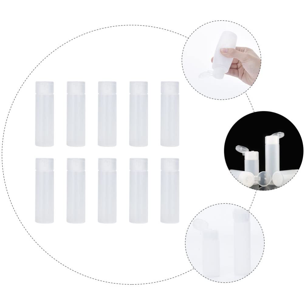 FOMIYES 10 Pack Refillable Travel Bottles with Flip Cap - Leak Proof Squeeze Containers for Makeup, Lotion, Shampoo & Toiletries | Perfect for Air Travel, Gym, Camping & Daily Use