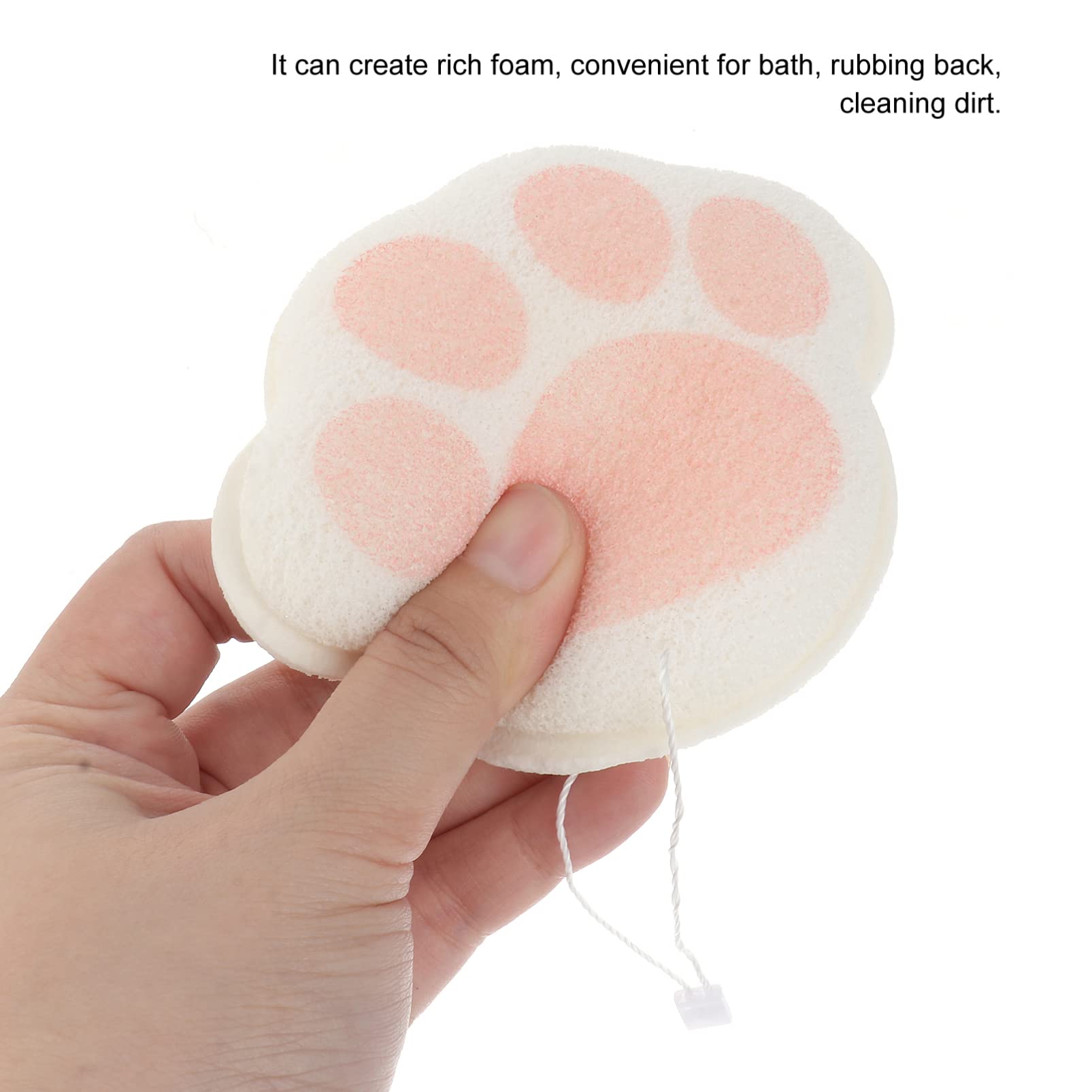 Cat Paw Shaped Bath Sponge - Soft Body & Face Cleansing Pads for Shower, Spa & Skin Massage - Exfoliating & Gentle Skin Care for Women & Men - Perfect for Daily Bath, Relaxation & Gift Giving