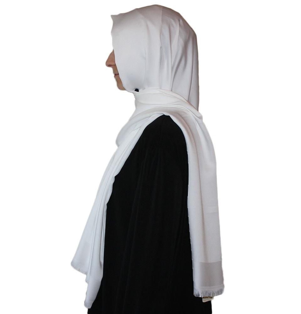 Aker Solid Shawl 1002SLK 913 White - Elegant Women's Winter Scarf for Office, Party & Casual Wear - Soft & Warm Fashion Accessory