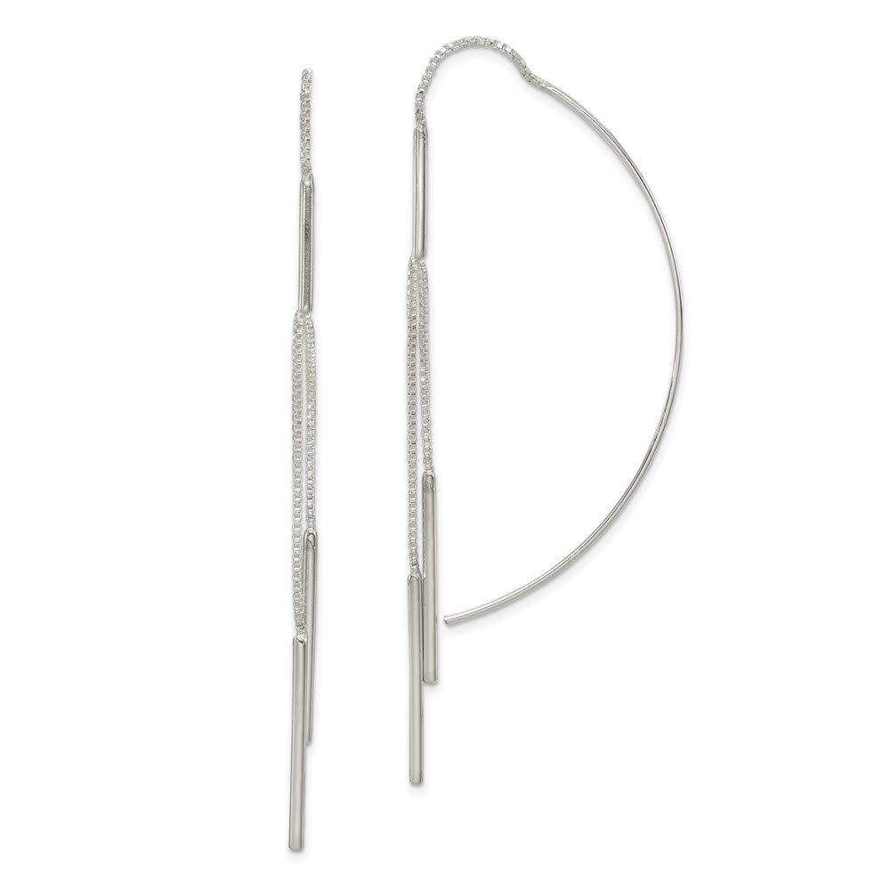 925 Sterling Silver Threader Earrings for Women - Dainty Delicate Thin Hoop Earrings for Everyday Wear | Perfect for Parties, Dates & Special Occasions