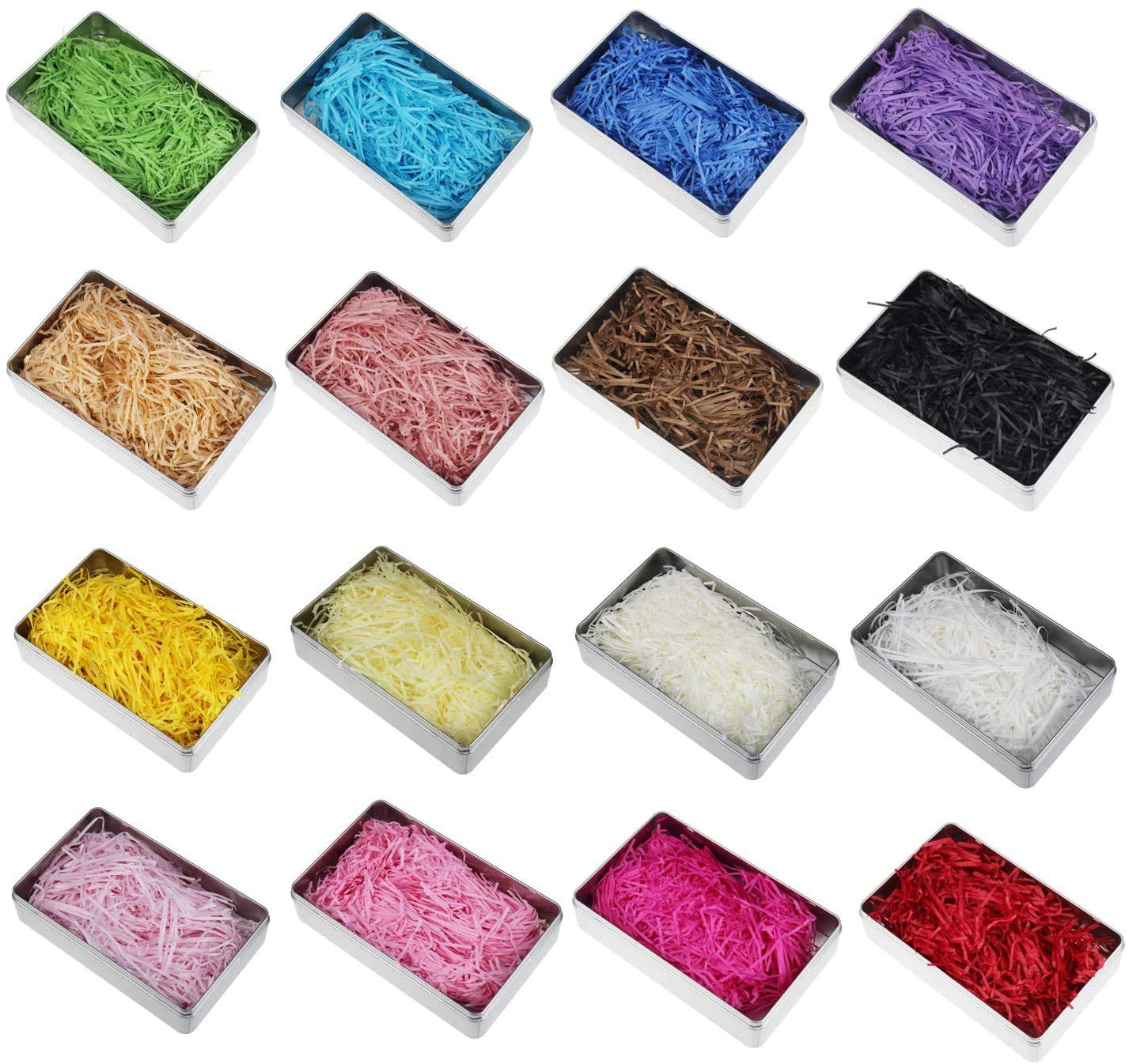 House of Craft - 100g Rose Pink Paper Grass for DIY Crafts, Gift Wrapping, Wedding Favors, Christmas Decorations, Baby Shower & Party Supplies | Perfect for Scrapbooking, Gift Baskets, Table Centerpieces & Event Decor (Rose Pink)