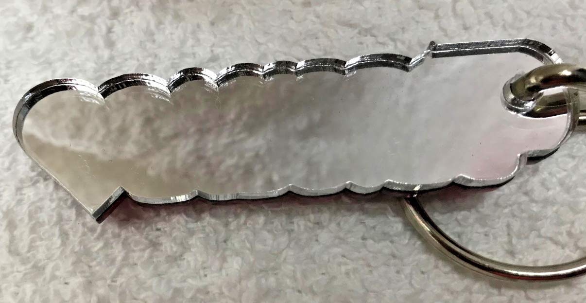 Custom Laser Cut Keychain with Personalized Name - Diamond Look Key Ring for Luggage, Bags & Gifts | Unique Name Plate Keychain Design for Travel, Home & Office Use