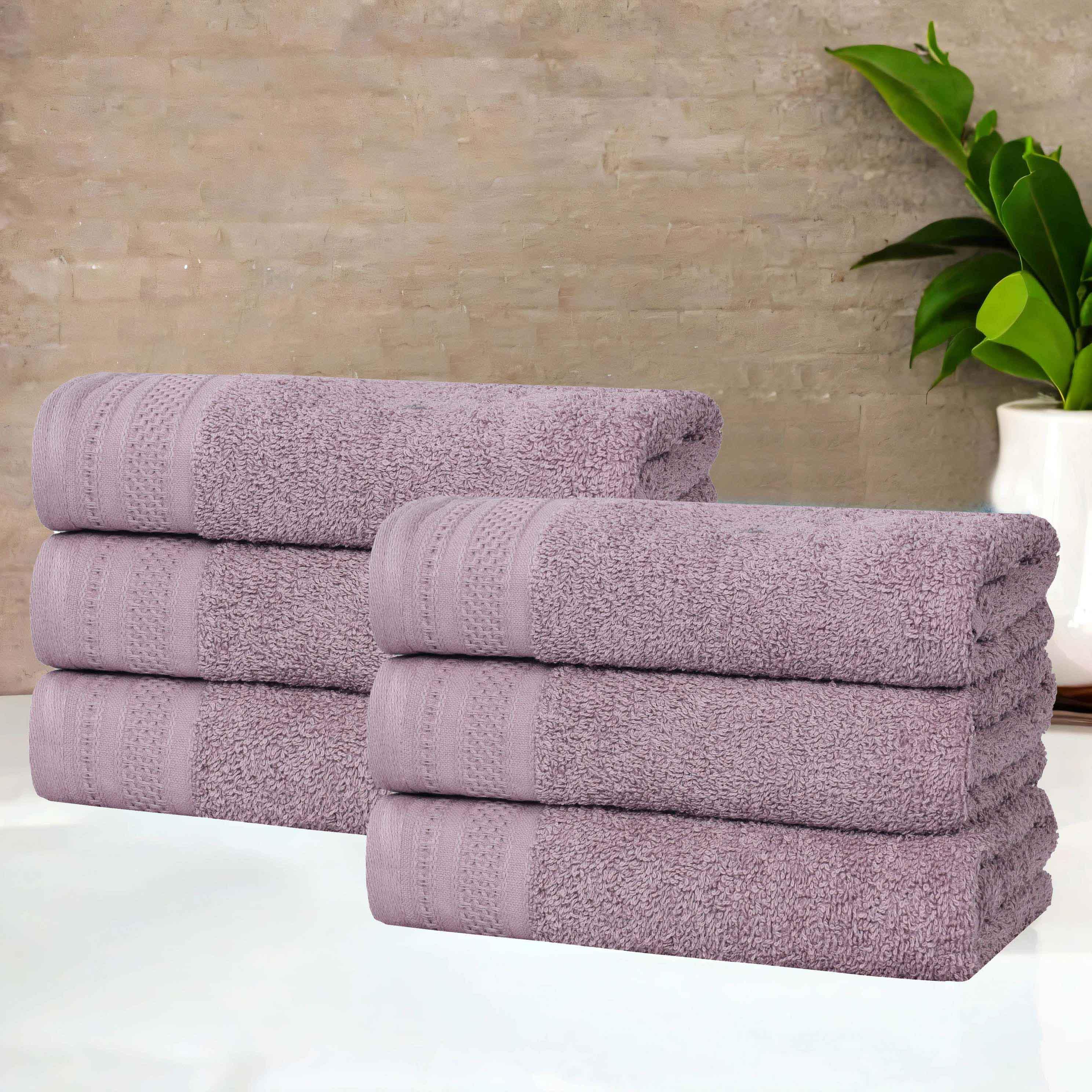 Premium Honeycomb Waffle Weave Cotton Hand Towels Set of 6 - Soft Absorbent Bath & Kitchen Towels for Guest Bathroom, Spa, Luxury Hotel Decor