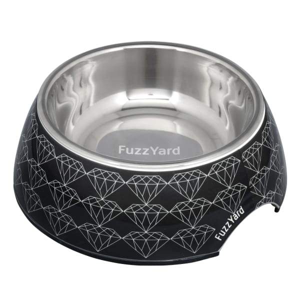 Fuzzyard Black Diamond Non-Slip Slow Feeder Dog Bowl - Small, Medium, Large - Perfect for Fast Eaters & Messy Dogs - Mealtime Solution for Puppies & Adult Dogs