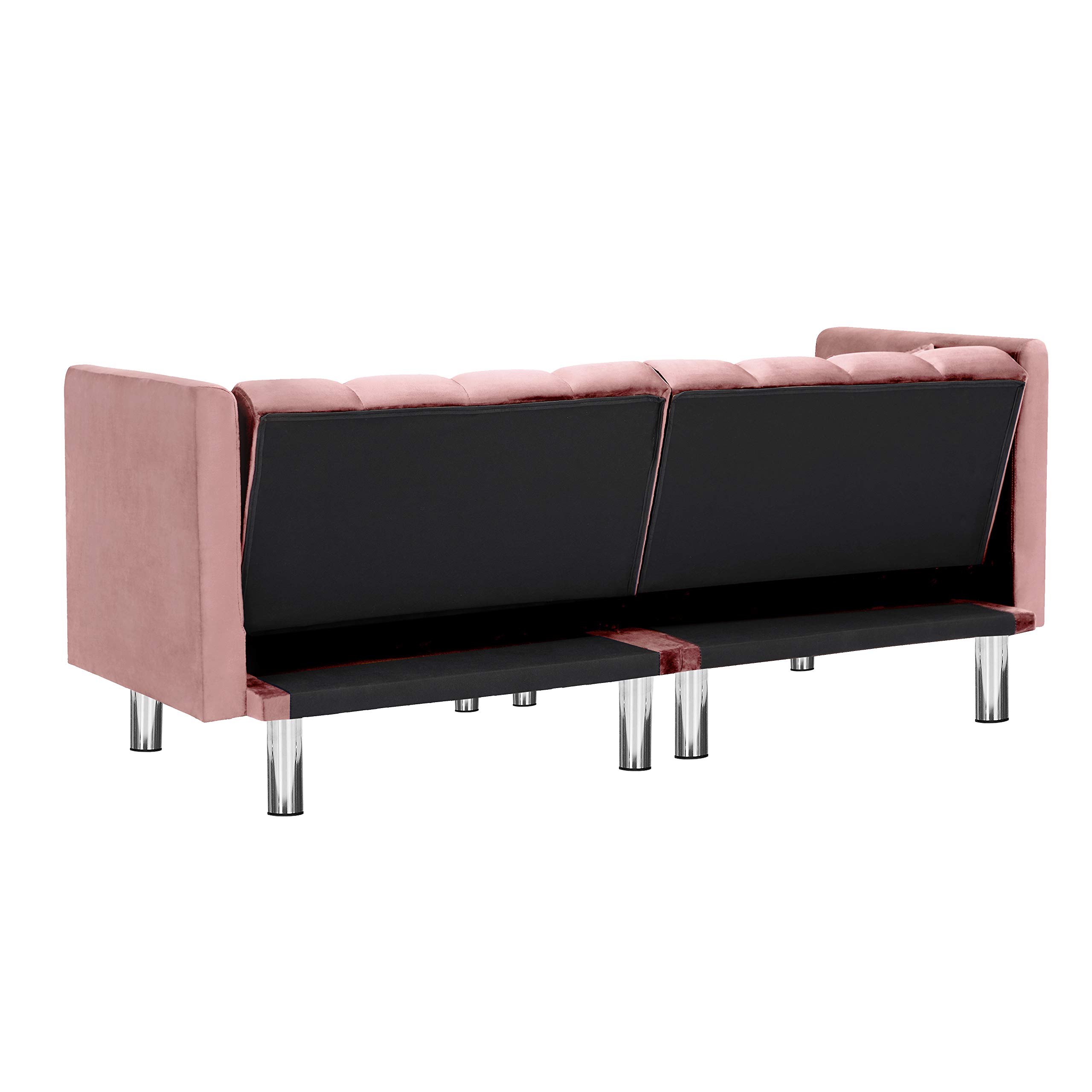 Velvet Convertible Futon Sofa Bed - 73