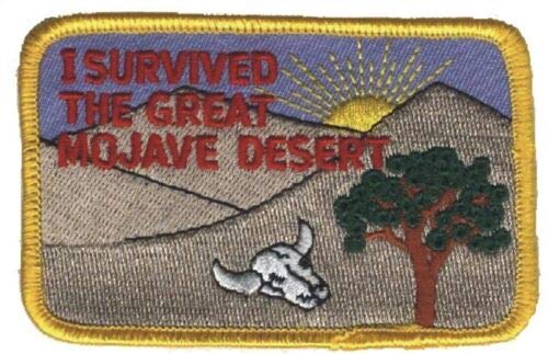 I Survived The Great Mojave Desert Patch - California Joshua Tree Iron On Embroidered Patch for Hats, Jackets & Backpacks | Adventure Travel Souvenir & Outdoor Enthusiast Gift