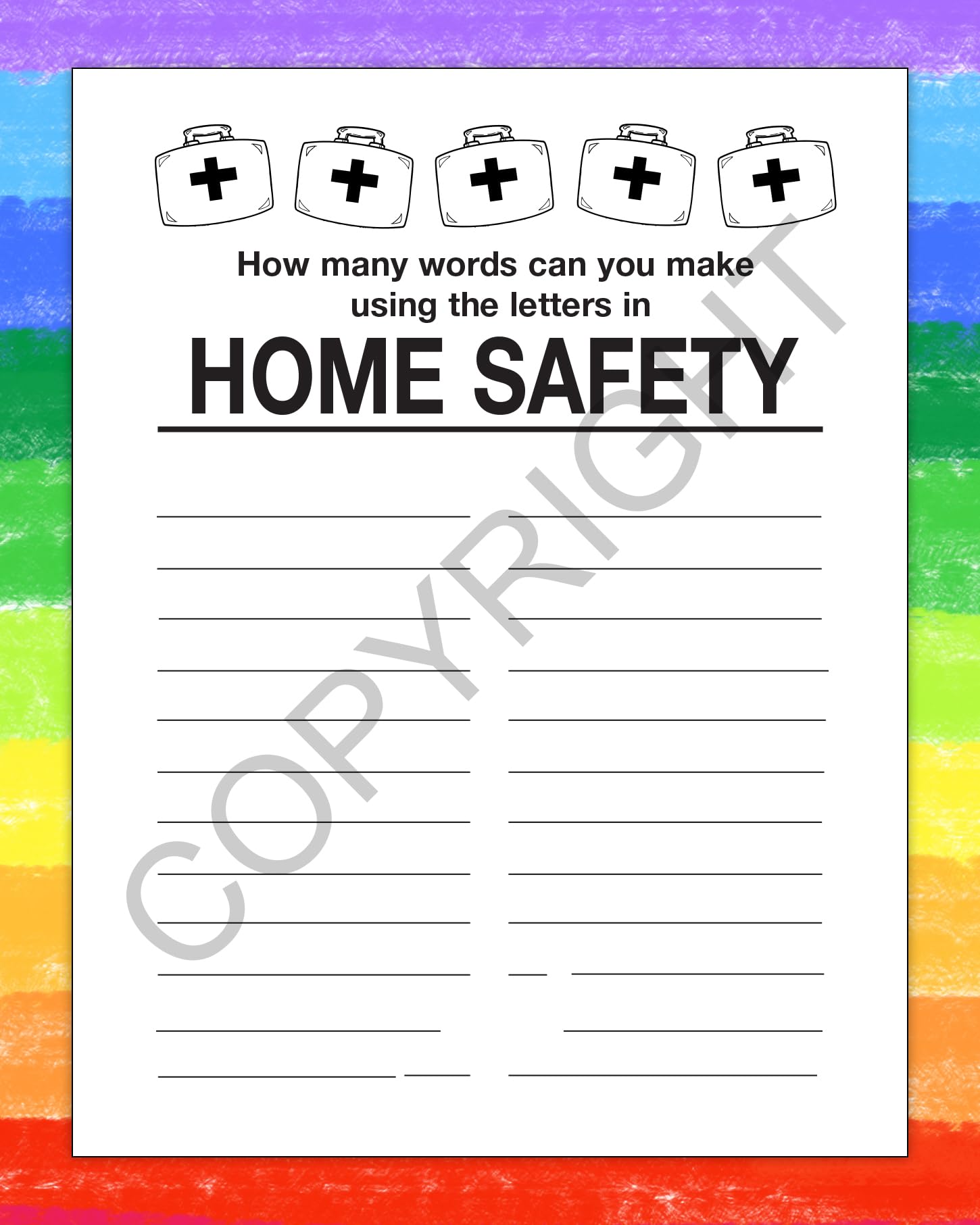 ZOCO Home Safety Educational Coloring Books - 25 Pack Bulk with Crayons | Teach Kids Safety at Home | Fun Games, Puzzles & Activities for Children | Perfect for Classrooms, Daycares & Homeschooling
