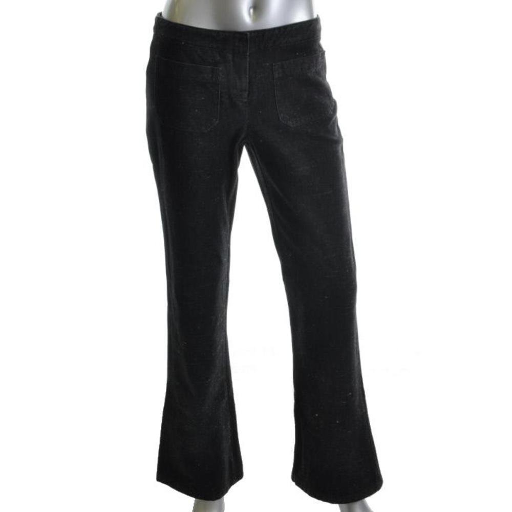 Theory Women's Nareah D. Donegal Denim Pants - Charcoal Marl Jeans | Slim Fit Stretch Denim Trousers for Work, Office & Casual Wear