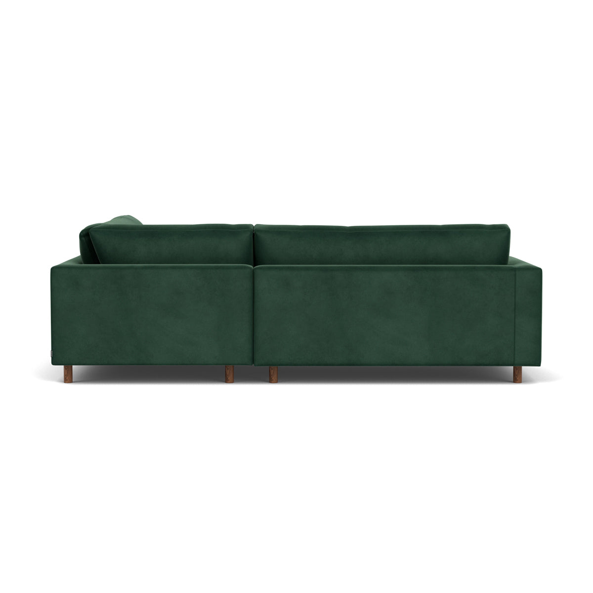 Douglas Velvet Right Corner Sofa - Modern L-Shaped Sectional Couch for Living Room, Lounge & Home Theater - Soft Upholstered Fabric Sofa with Comfortable Seating (Gray)