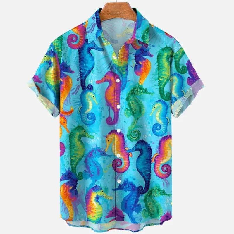 Men's Boho Patchwork Shirt for Festival & Party Outfits | Casual Summer Hippie Style Shirt for Music Festivals & Beach Vacations