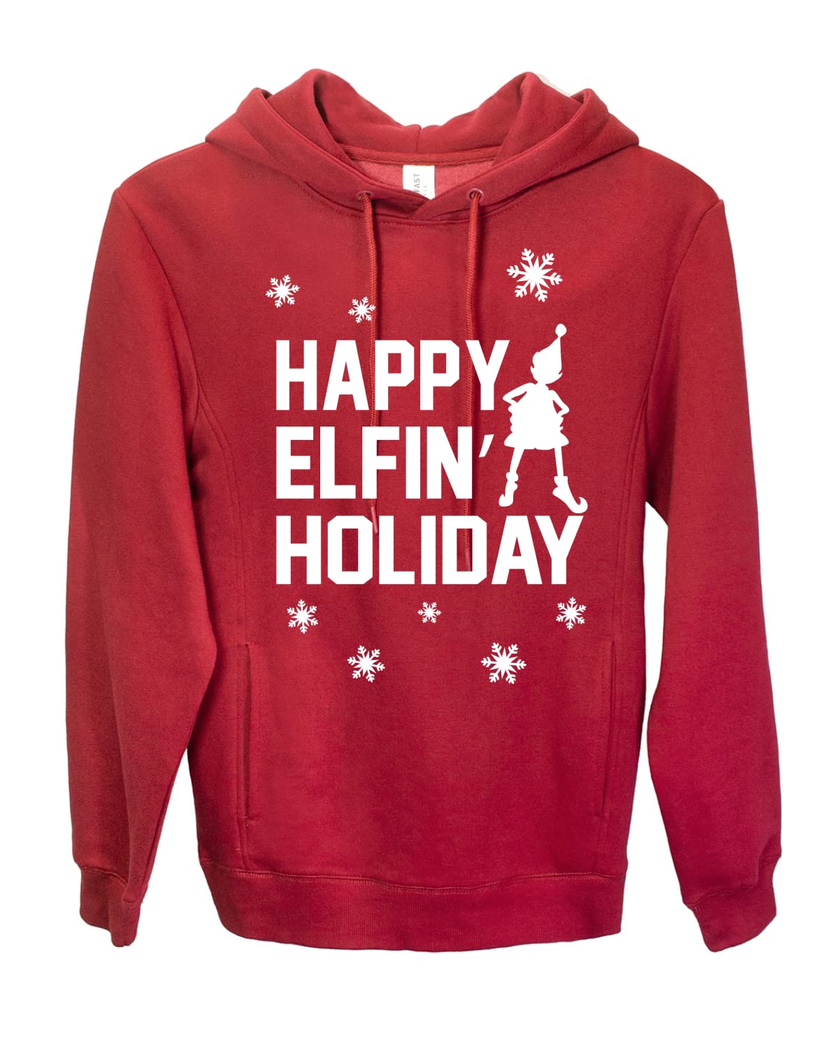 Wild Bobby Happy Elfin Holiday Christmas Graphic Sweatshirt - Unisex Crewneck Pullover for Festive Winter Wear & Cozy Seasonal Outfits