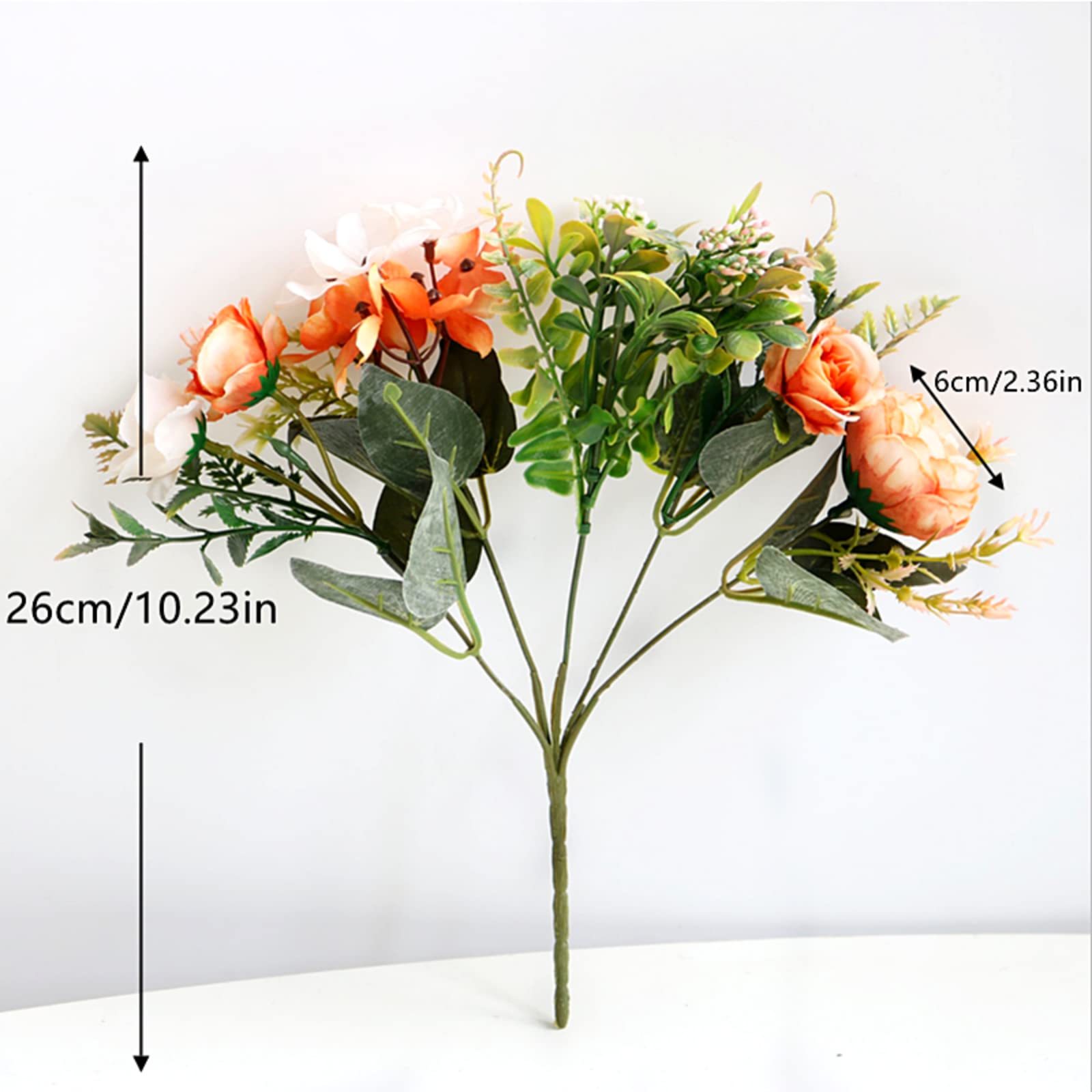 Artificial Peony Flowers - Small Silk Peony Bouquet for Wedding, Party, Cake & Home Decor - Realistic Purple Peonies for Centerpieces, Tablescapes & DIY Floral Arrangements