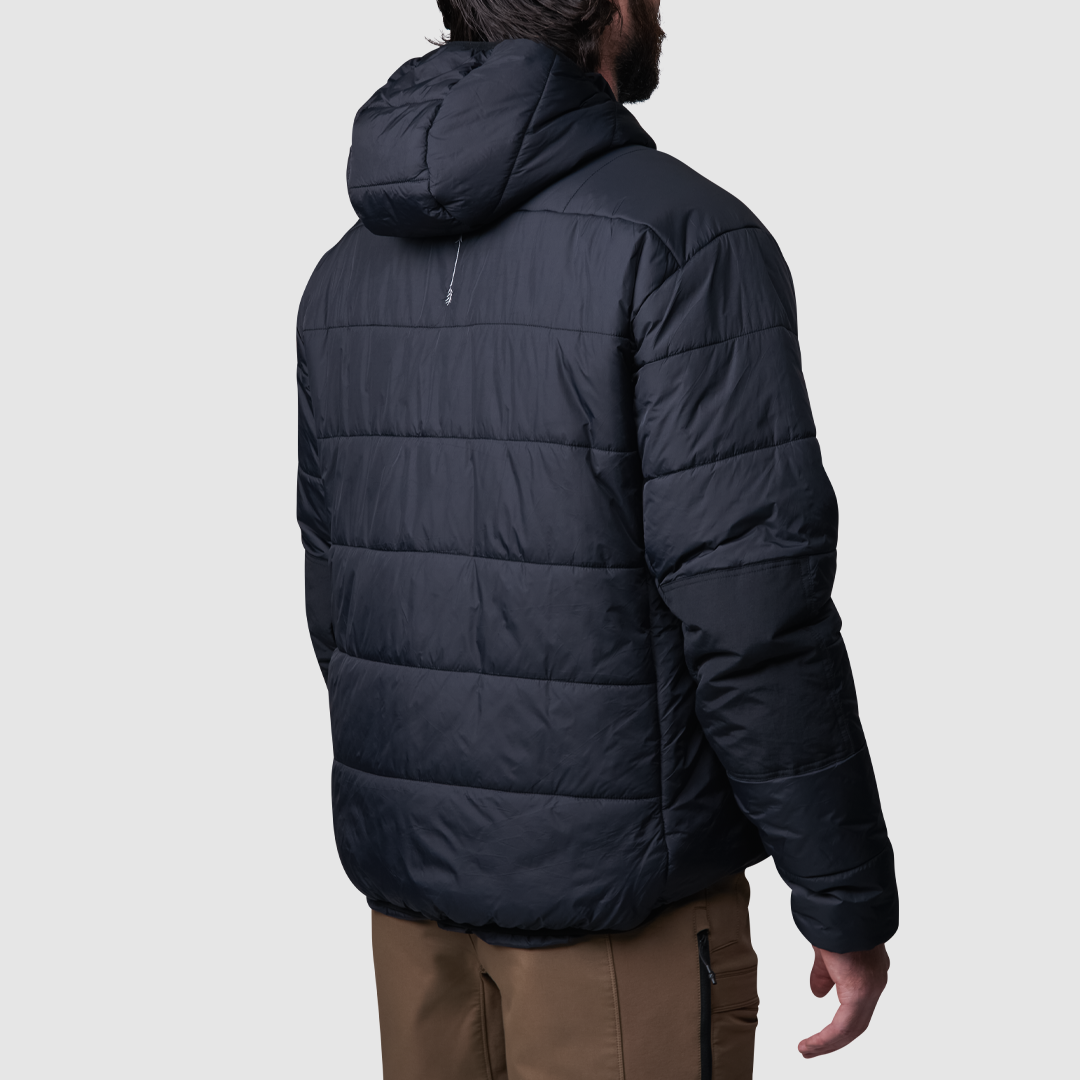 Men's Winter Tundra Jacket - Waterproof Windproof Insulated Outdoor Coat for Hiking & Camping - Black