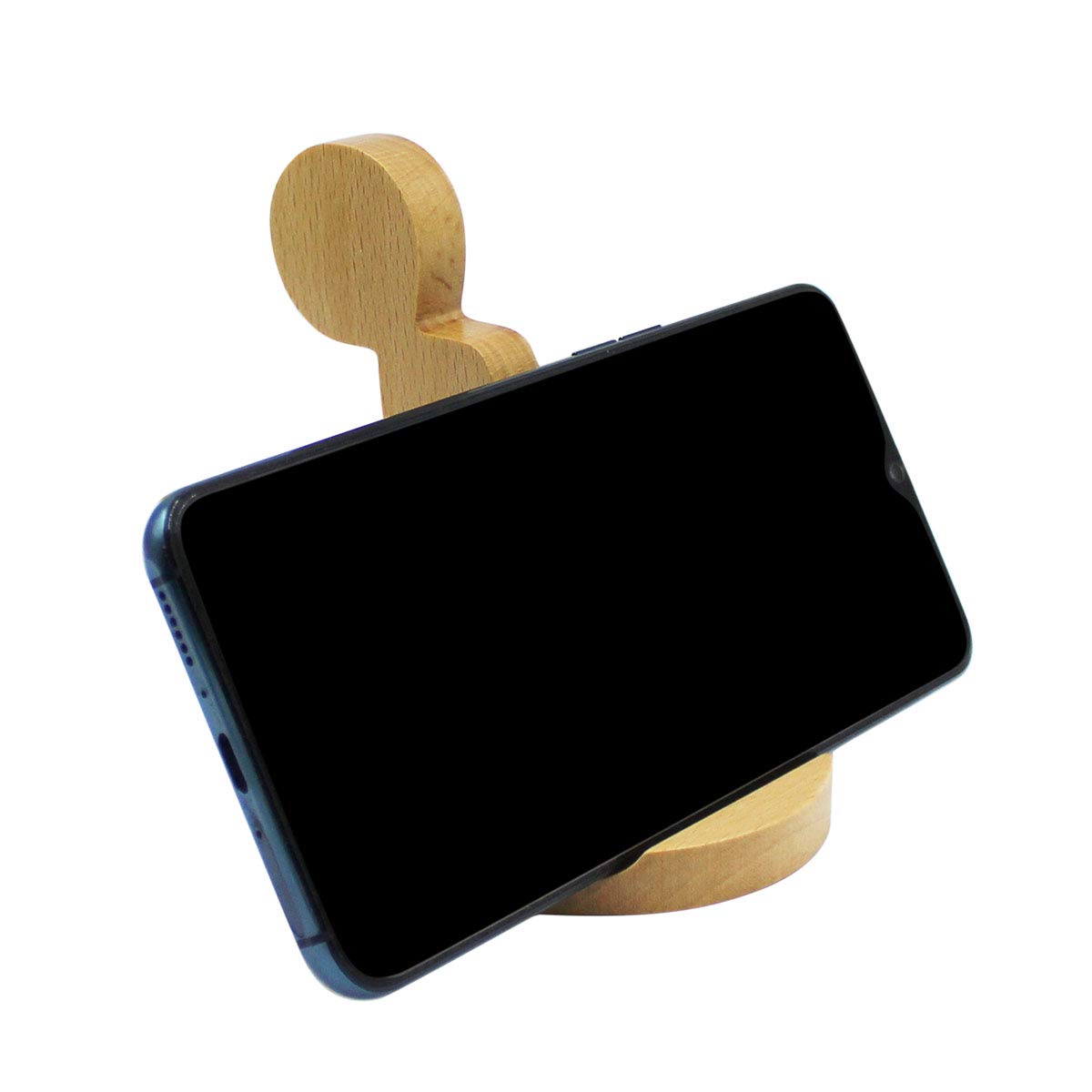 Wooden Animal Phone Stand Holder for Desk - Cute Boy Cell Phone Stand for iPhone & Android - Perfect for Office, Home, or Gift Giving