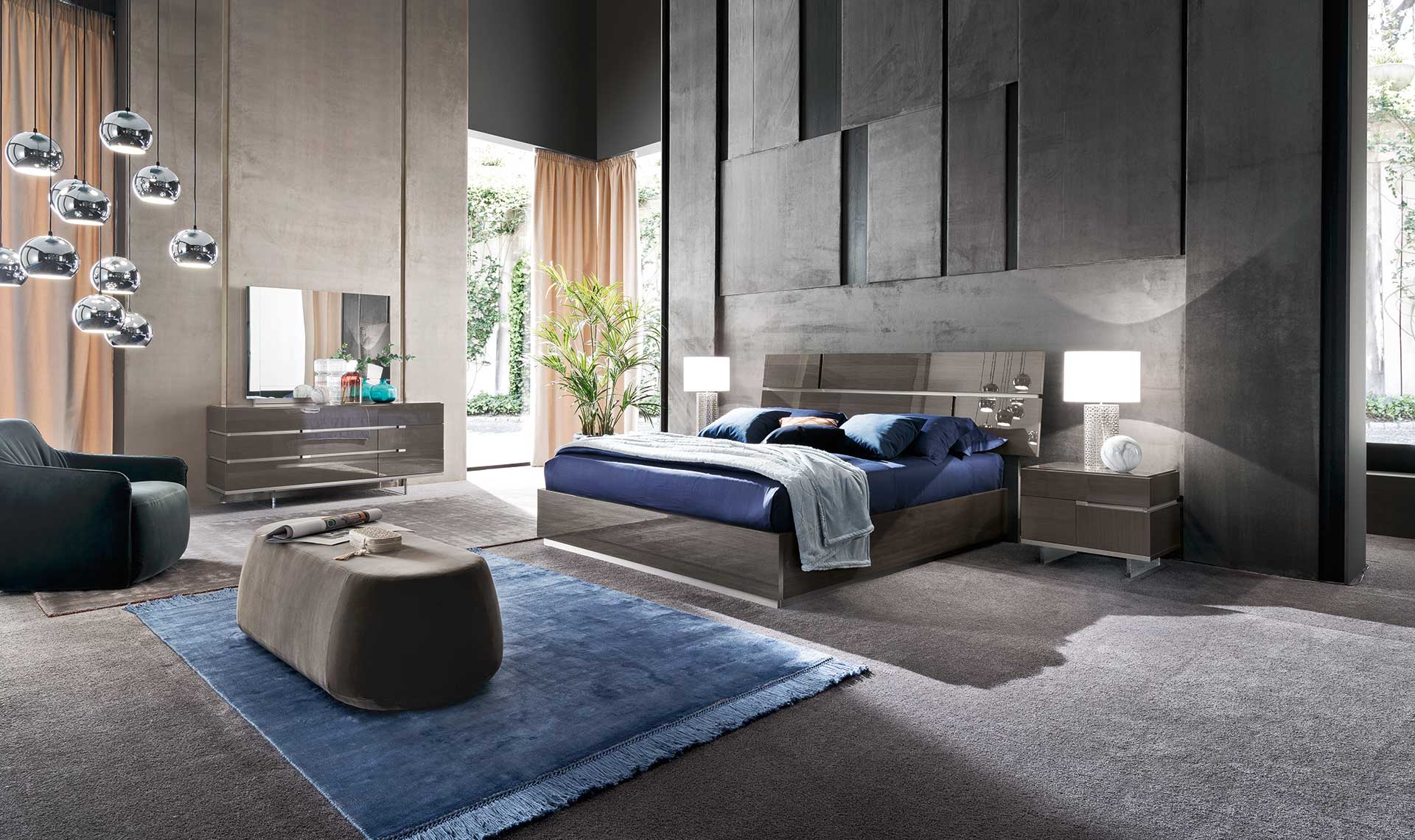 ALF ATHENA BEDROOM COLLECTION - Modern Luxury Bedroom Furniture Set with Nightstand & Dresser - Perfect for Master Bedroom, Guest Room & Apartment Decor