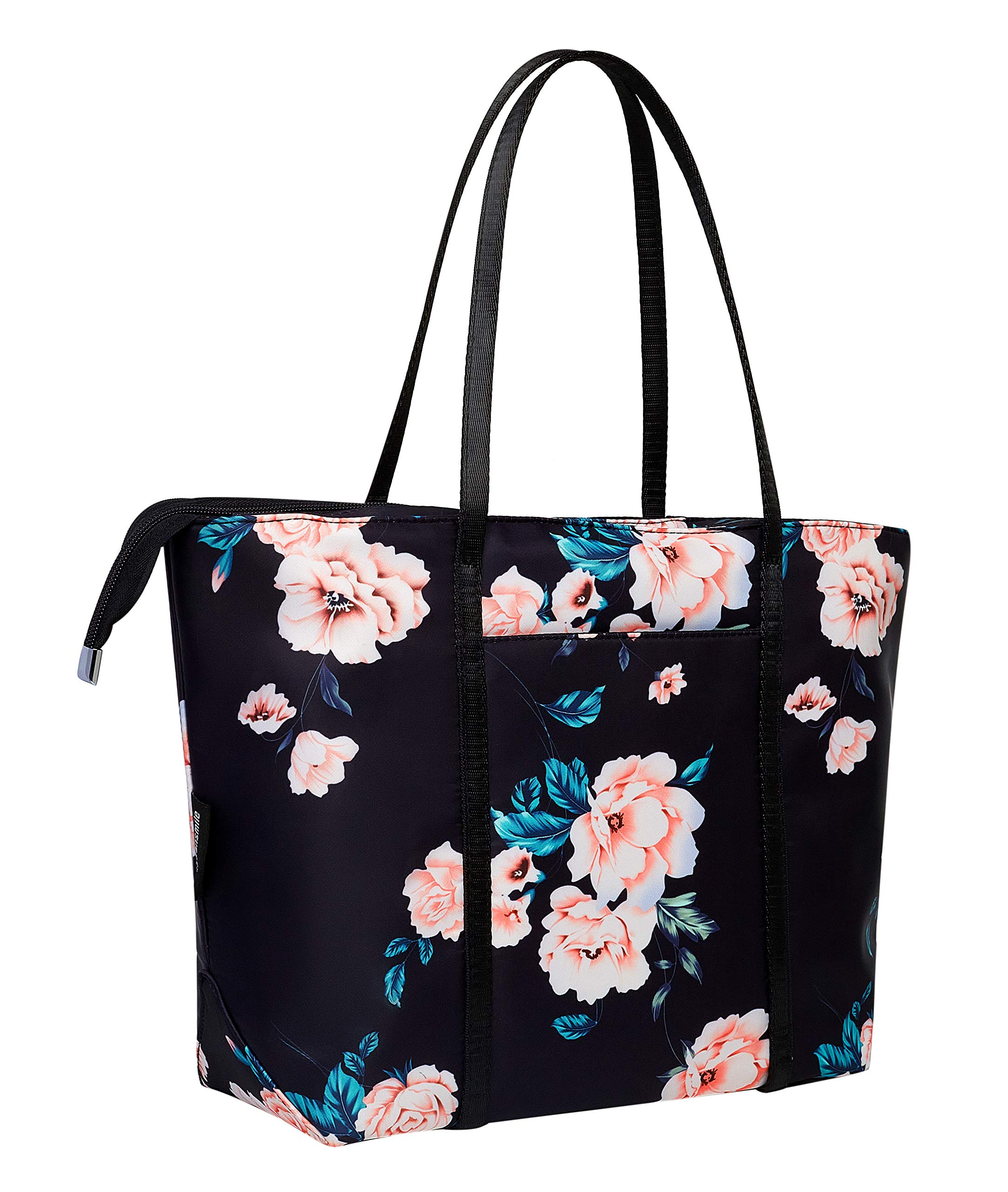 Chrysansmile Large Tote Bag for Women - Waterproof Nylon Work Shoulder Bag, Stylish Flower Print Beach Bag & Everyday Purse - Perfect for Office, Travel, Shopping & Beach Outings