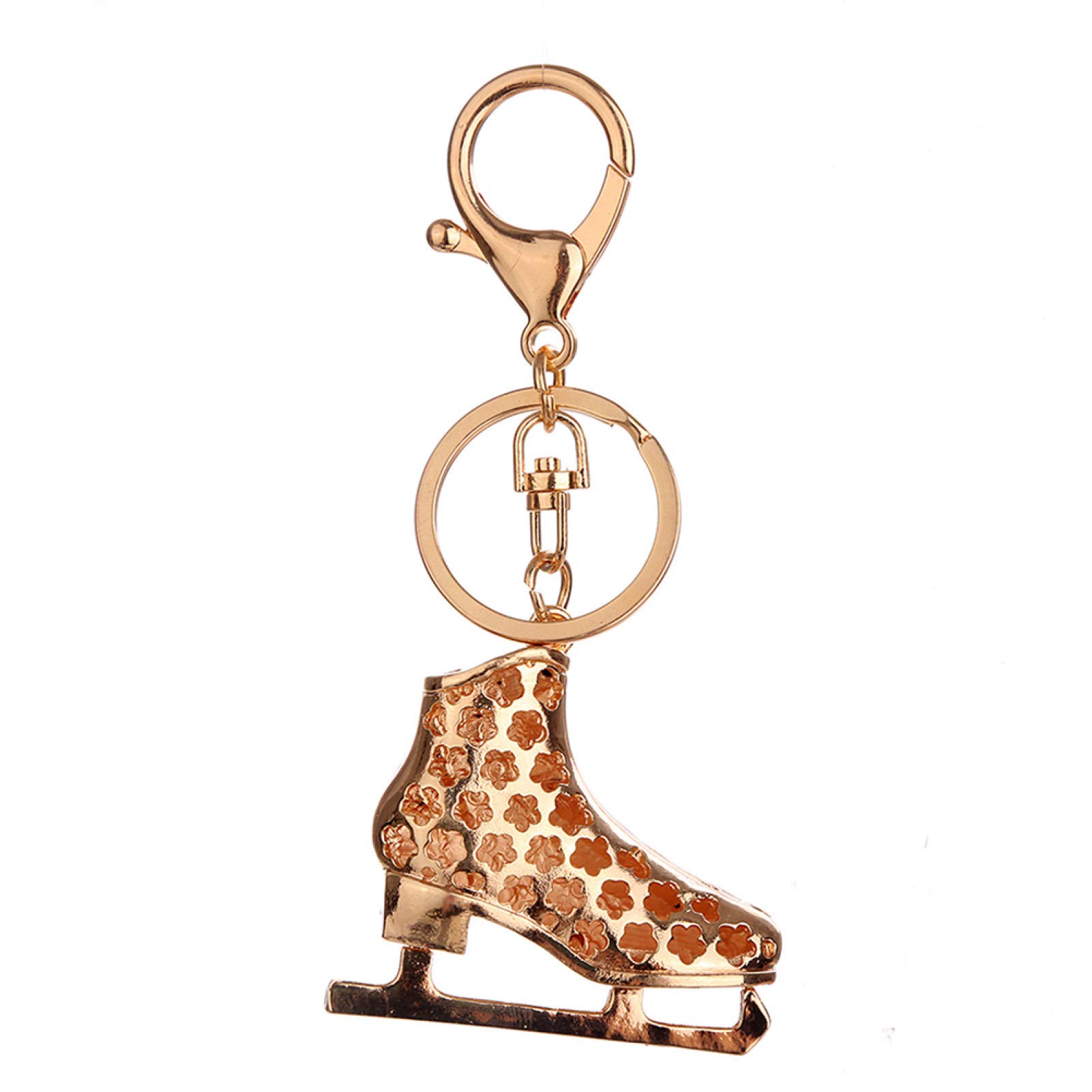 Sparkling Rhinestone Ice Skating Shoe Keychain - Stylish Backpack & Car Key Accessory for Women & Men - Perfect for Winter Sports Enthusiasts & Fashion Lovers