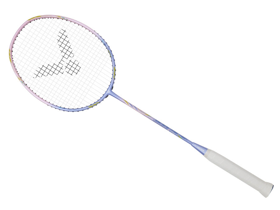 Victor Thruster K 7U Unstrung Badminton Racket - Lightweight Carbon Fiber Badminton Racquet [Pink/Purple] TK 7U T - Perfect for Professional Training & Competitive Play