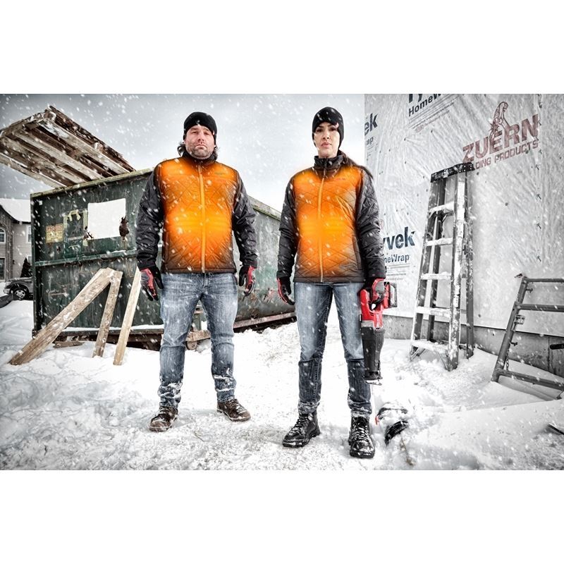 303B 21S M12 12V Lithium-Ion Cordless Heated AXIS Vest Kit - Black - Winter Workwear for Outdoor Construction, Hunting & Cold Weather Activities