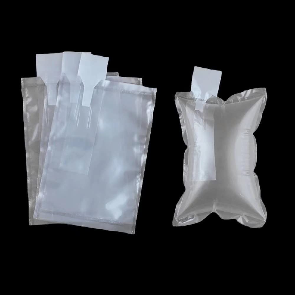 100 Pack AIR PAKPRO 3.5x5.9 Inch Clear Inflatable Plastic Air Pillows for Shipping - Protective Void Fill Cushioning Bags with Free Hand Pump - Ideal for Ecommerce Packaging, Fragile Item Protection & Moving Supplies