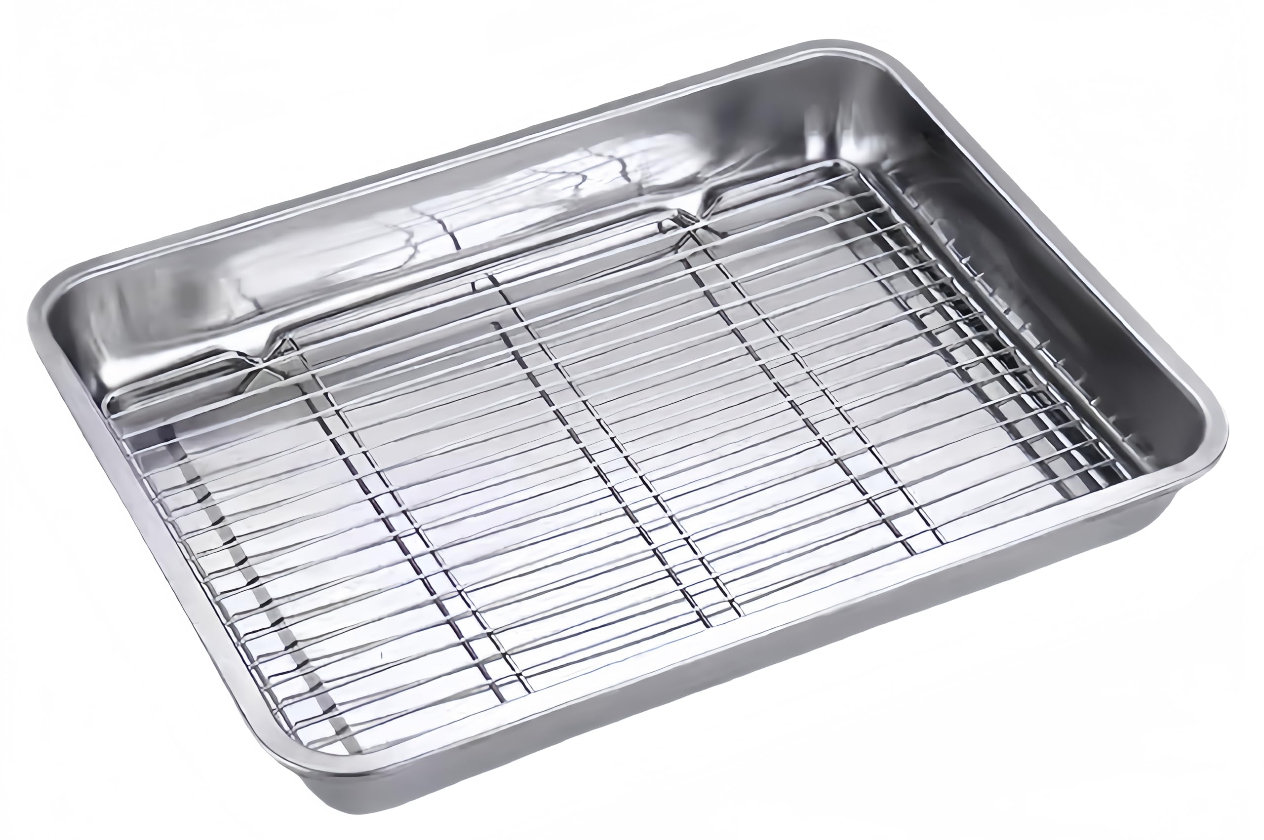 Premium Heavy Duty Stainless Steel Roasting Pan for Turkey, Chicken & Meat - 23.4