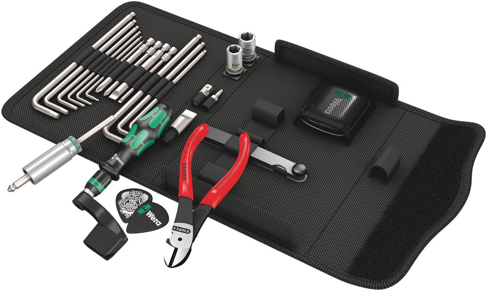 9100 Professional Guitar Tool Set in Kraftform Pouch - Complete Guitar Repair & Maintenance Kit for Musicians & Luthiers | Perfect for Guitar Setup, String Changes & Instrument Care