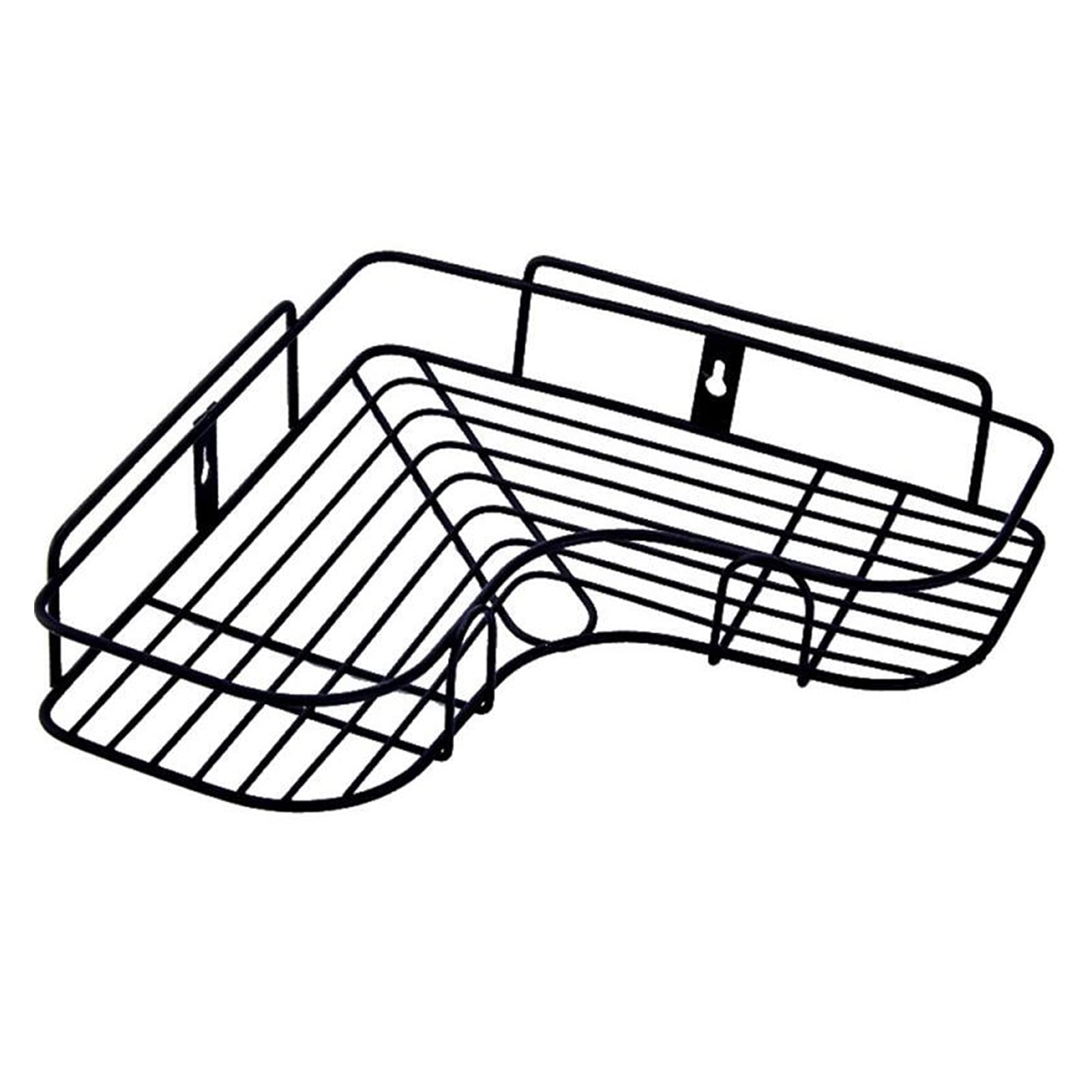 FSLLOVE Bathroom Shelf Organizer - Heavy Duty Metal Wall Mounted Storage Rack for Shower & Kitchen - No Drill Installation Rustproof Space Saver - Perfect for Small Bathrooms, Apartments & RV Living (Multiple Colors Available)
