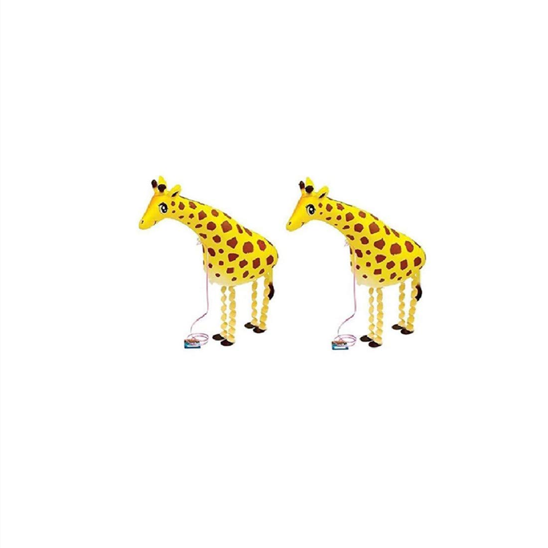 Dzrige Walking Animal Balloons - 2Pcs Giraffe Helium Foil Balloons for Kids Birthday Party Decorations | Fun Animal-Themed Party Supplies for Children's Events & Celebrations