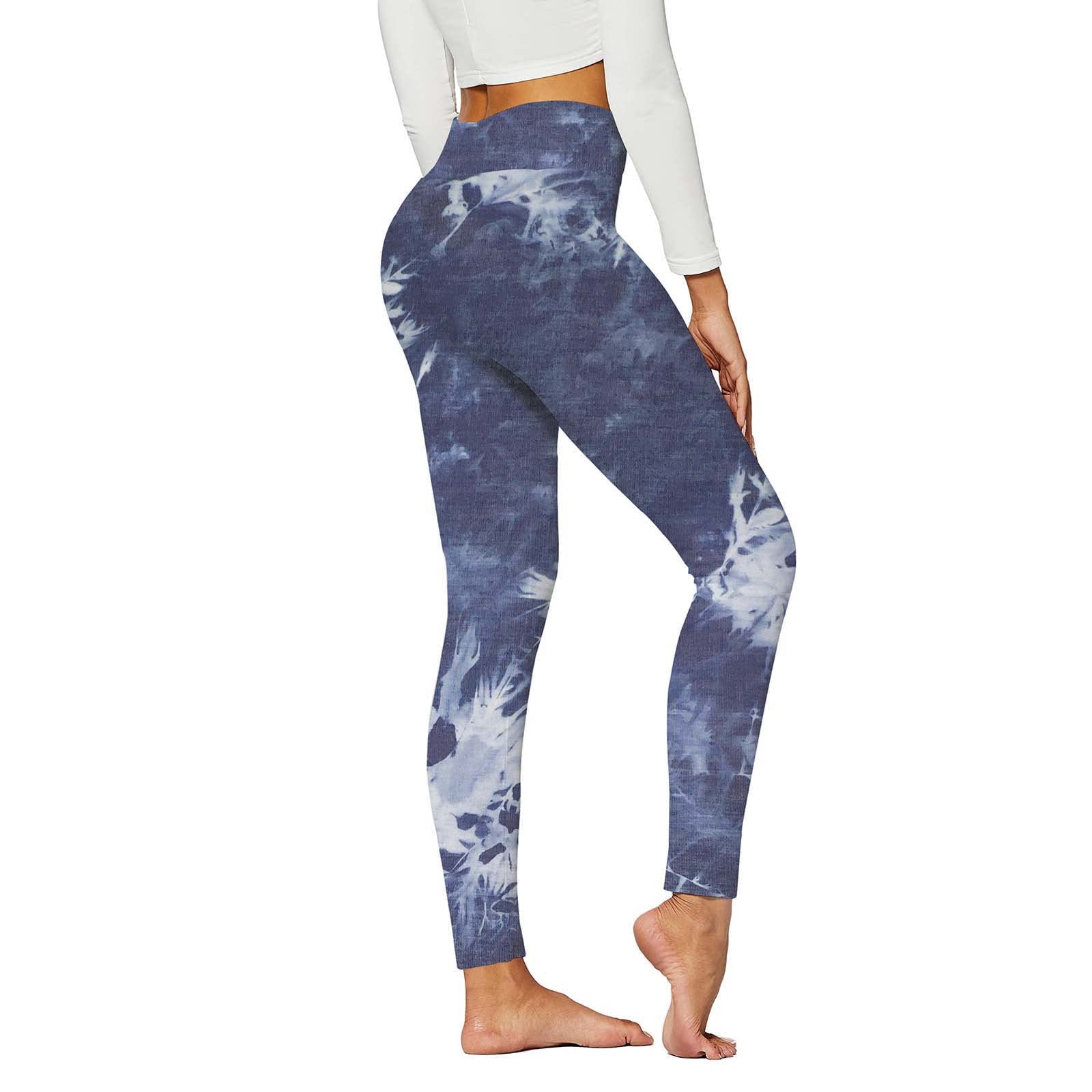 High Waist Tie Dye Yoga Pants for Women - Seamless Tummy Control Workout Leggings - Running, Gym, Fitness & Yoga - Perfect for Sports, Lounge & Everyday Wear