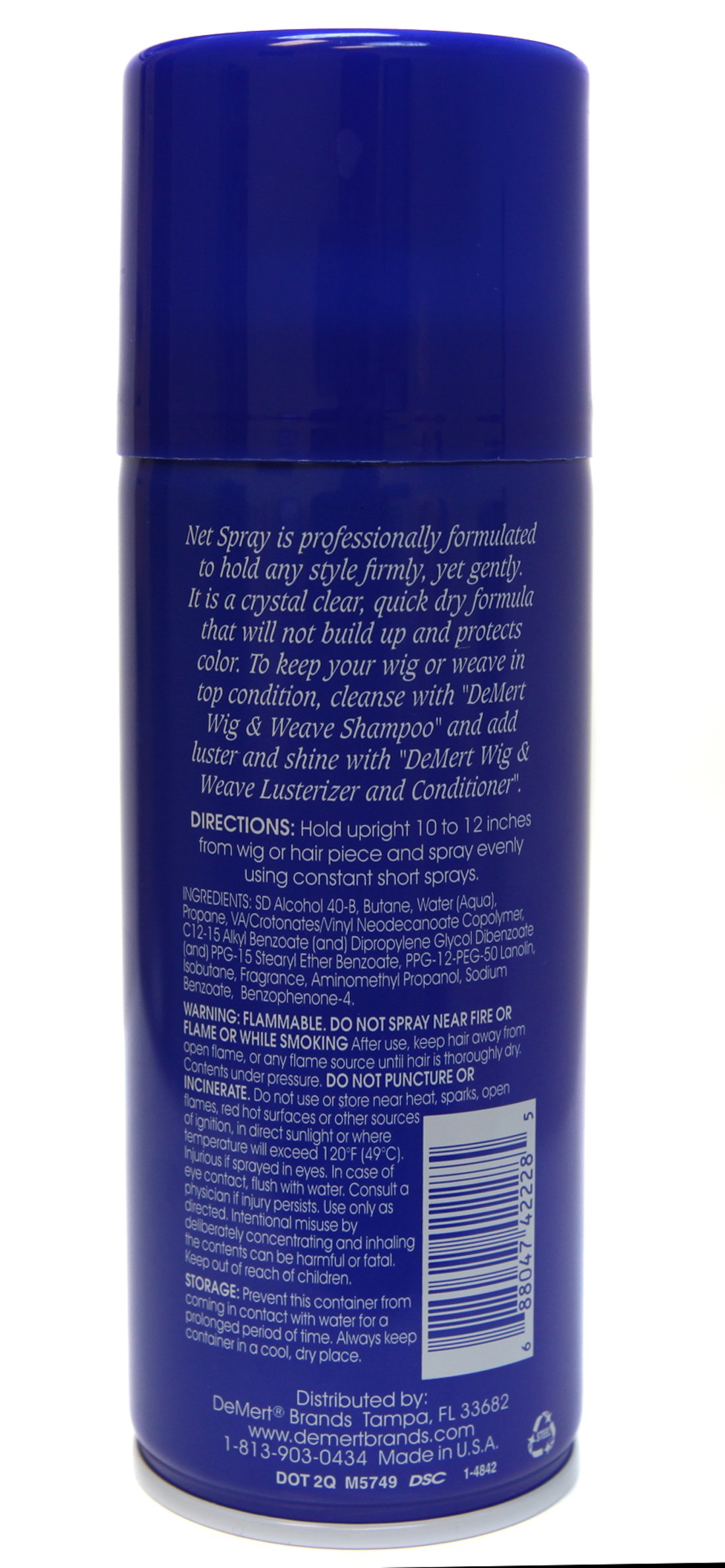 Demert Wig Net Spray - Firm Hold Styling Spray for Wigs & Hairpieces (9.76 oz Aerosol) | Long-Lasting Hold for Cosplay, Theater & Daily Wear