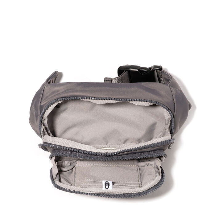 Baggallini On The Go Belt Bag Waist Pack - Hands-Free Crossbody Fanny Pack for Travel, Hiking & Running - Secure & Stylish Waist Wallet for Women & Men