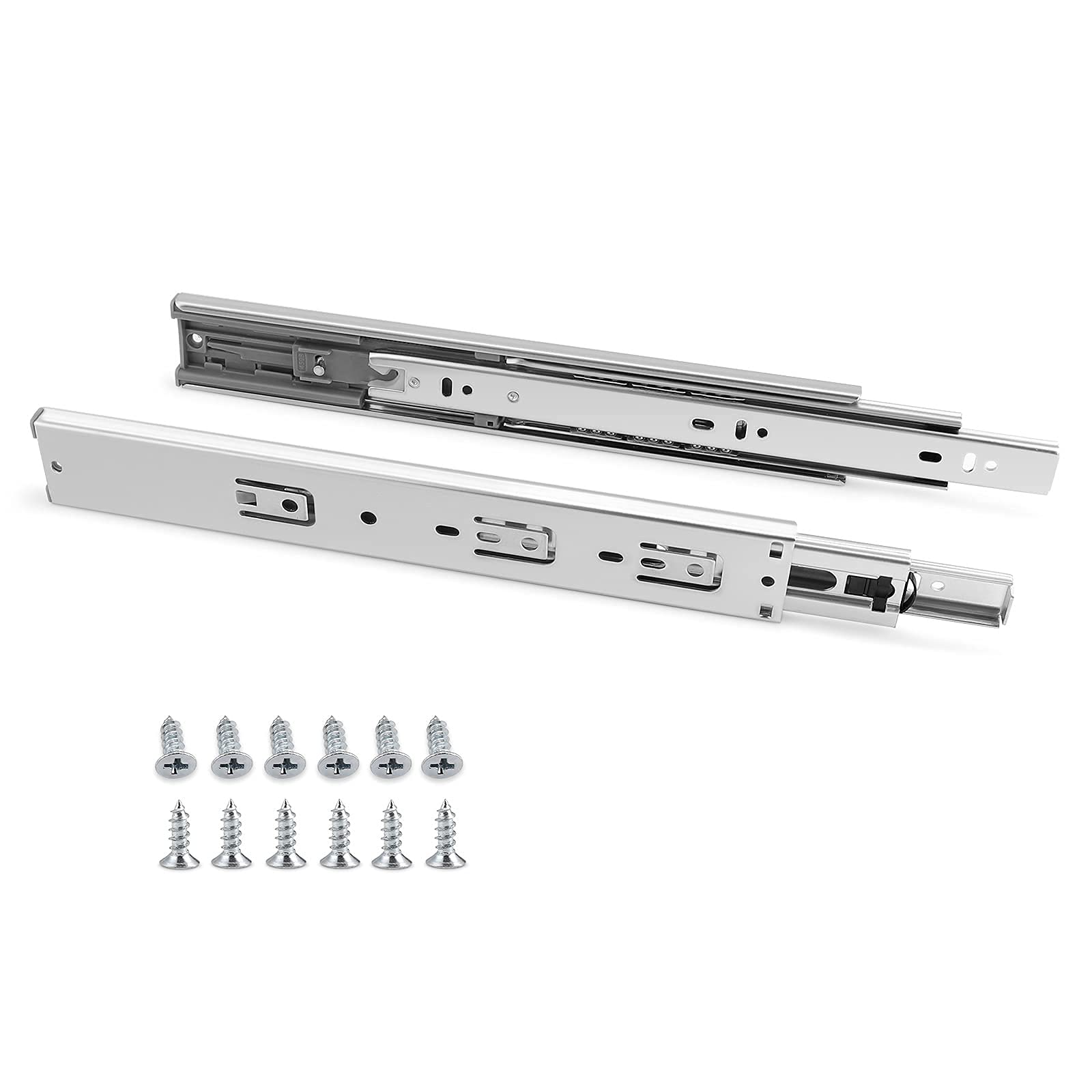 Gobrico 16 Inch Soft Close Ball Bearing Full Extension Drawer Slides - Heavy Duty Side Mount Drawer Glides (10 Pairs) - Perfect for Kitchen Cabinets, Office Furniture, and DIY Storage Solutions