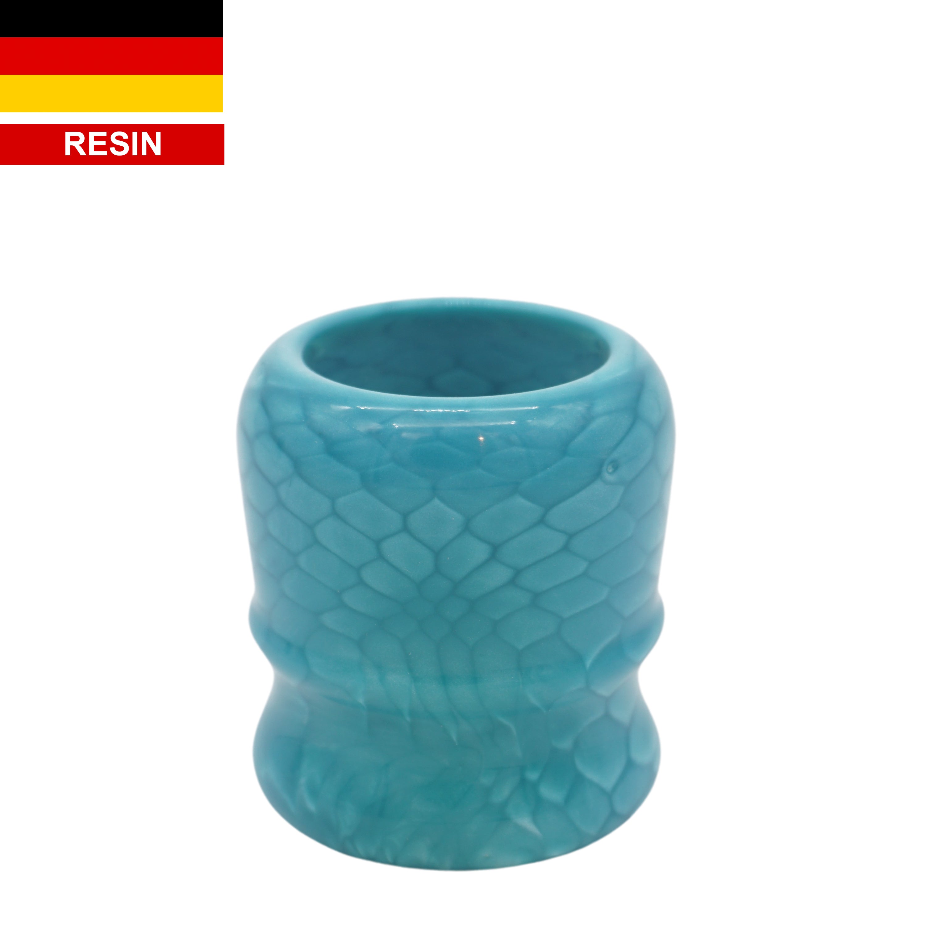 Premium Blue Snakeskin Handcrafted Shaving Brush Handle - Fits 24mm & 26mm Knots - Perfect for Wet Shaving & Grooming Gifts for Men