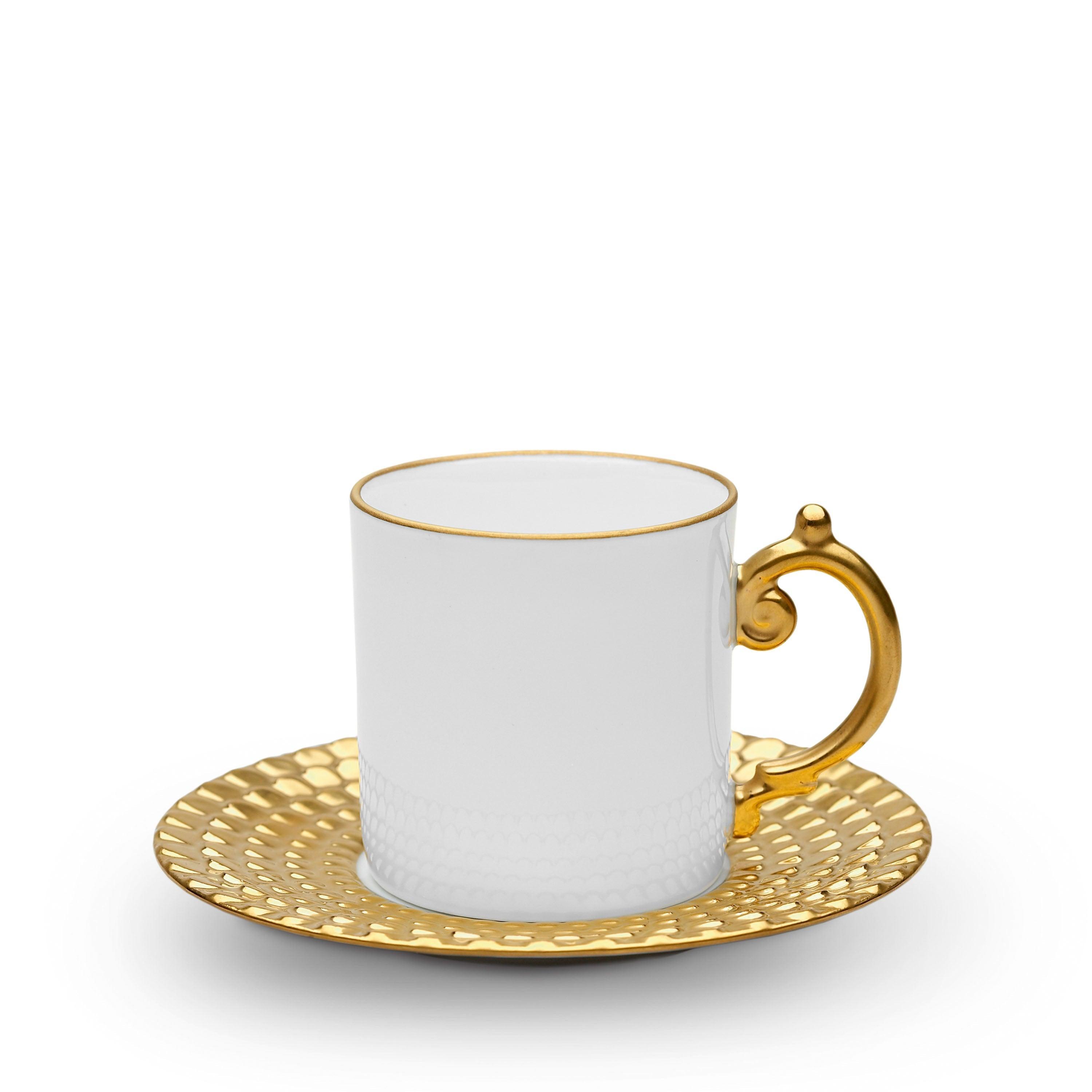 Premium Aegean Espresso Cup & Saucer Set - Handcrafted Ceramic Coffee Cups for Espresso, Cappuccino & Latte - Perfect for Home, Office & Café Use