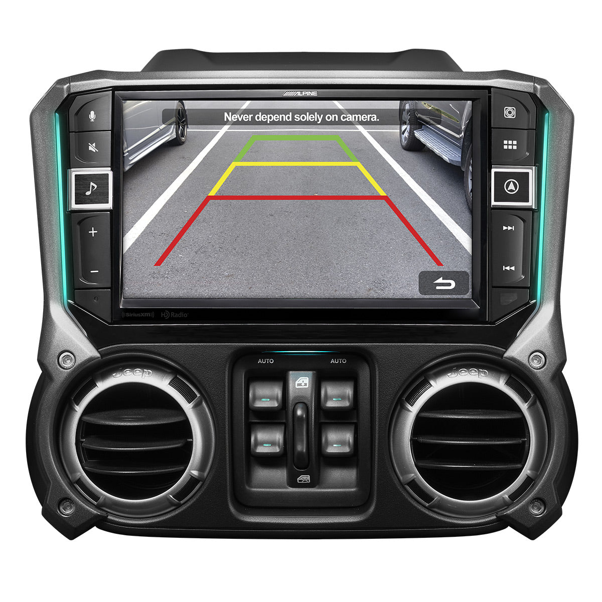 Alpine i509 WRA JK 9 Weatherproof Car Stereo for 2011-2018 Jeep Wrangler - Touchscreen Media Receiver with Bluetooth, HD Radio & Apple CarPlay - Perfect for Off-Road Adventures & Daily Commutes