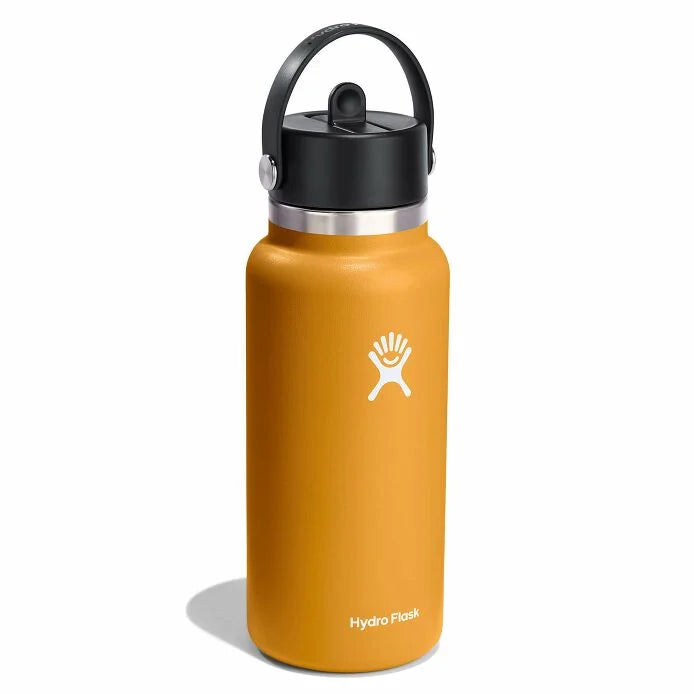 32 oz Wide Mouth Water Bottle with Flex Straw Lid - Leak Proof & BPA Free - Ideal for Gym, Hiking, Travel & Everyday Hydration