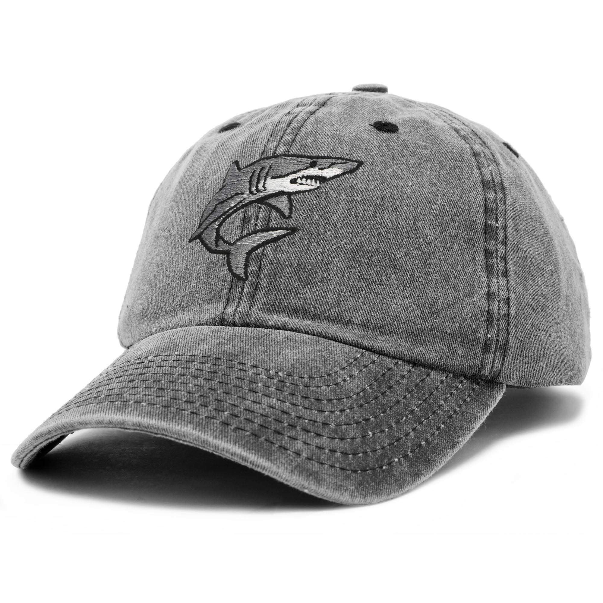 DALIX Embroidered Great White Shark Baseball Cap - Adjustable Cotton Hat for Men & Women - Perfect for Fishing, Beach, and Outdoor Activities