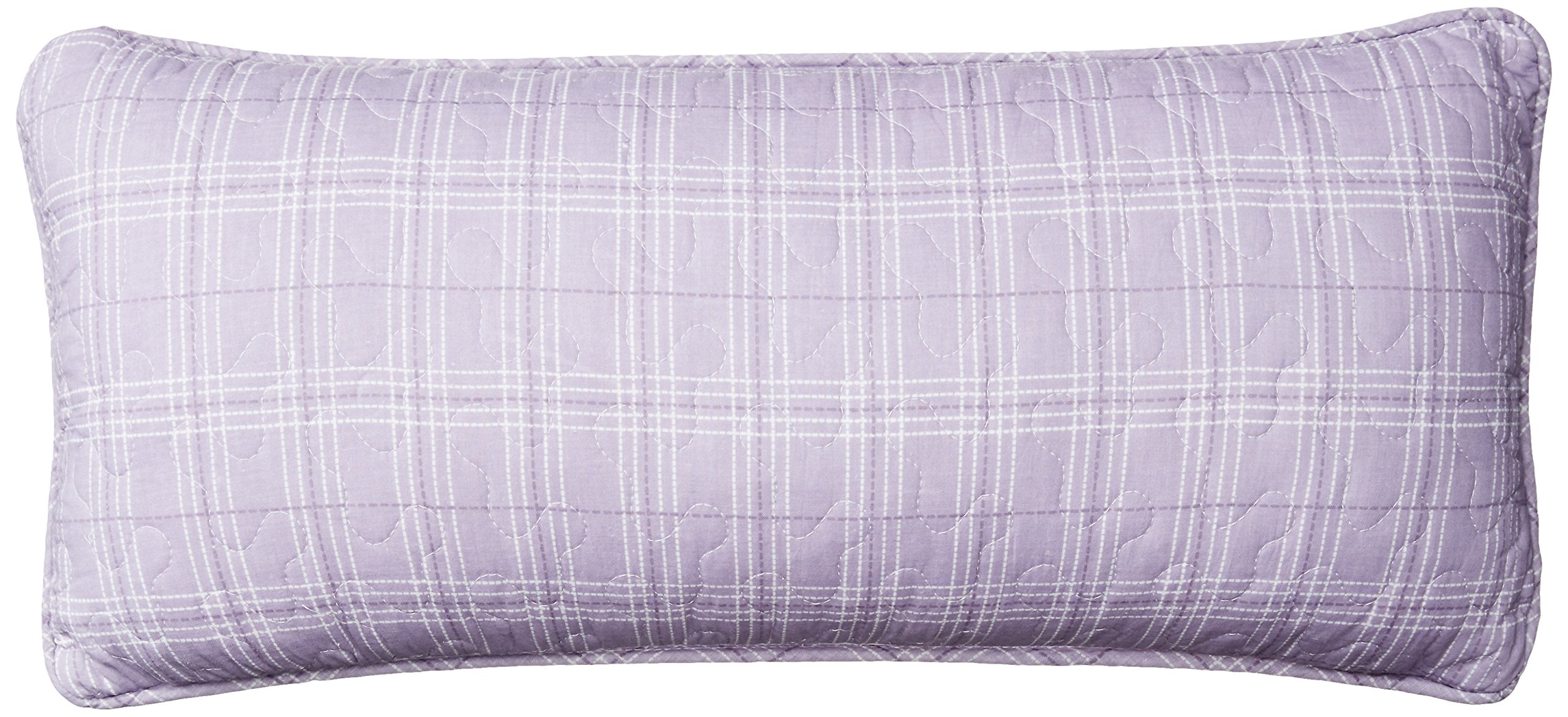 Donna Sharp Modern Patchwork Throw Pillow Cover - Lavender Rose Design with Zipper Closure - 11x22 Inch Decorative Couch Pillow for Sofa, Bed, Chair - Perfect for Living Room, Bedroom & Home Decor