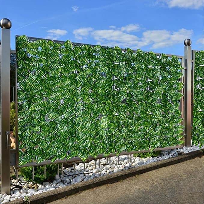 Artificial Leaf Privacy Screen - 200x600cm Green Faux Ivy Fence for Garden, Wedding & Outdoor Decor | Durable UV-Resistant Decorative Fencing for Patio, Balcony & Party Backdrops