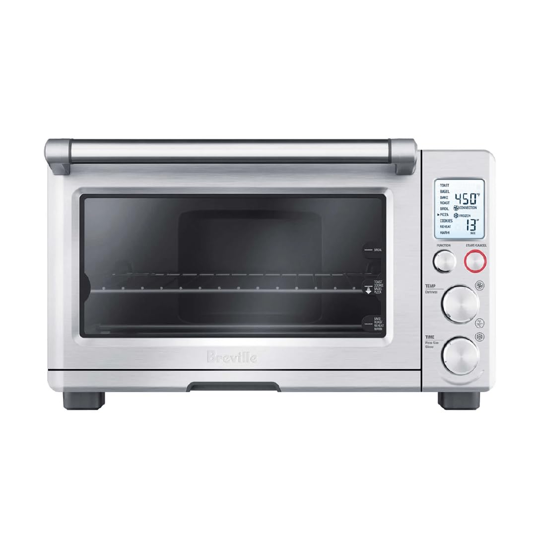 Breville BOV800XL Smart Oven Countertop Convection Toaster Oven - Brushed Stainless Steel - Perfect for Baking, Roasting & Broiling in Small Kitchens