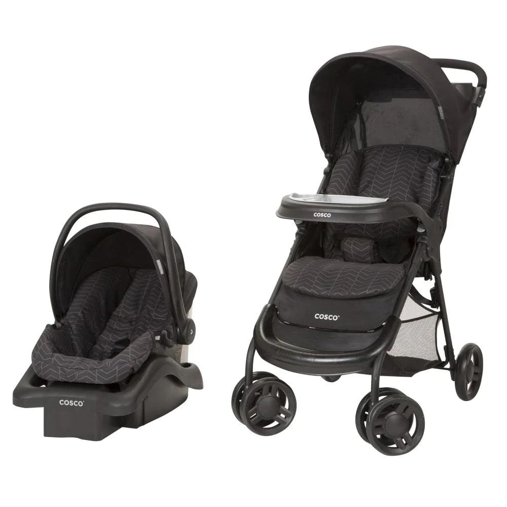 Cosco Lift & Stroll Travel System Stroller - Black Arrow | Lightweight Baby Stroller with Car Seat | Perfect for Travel, Shopping & Daily Use